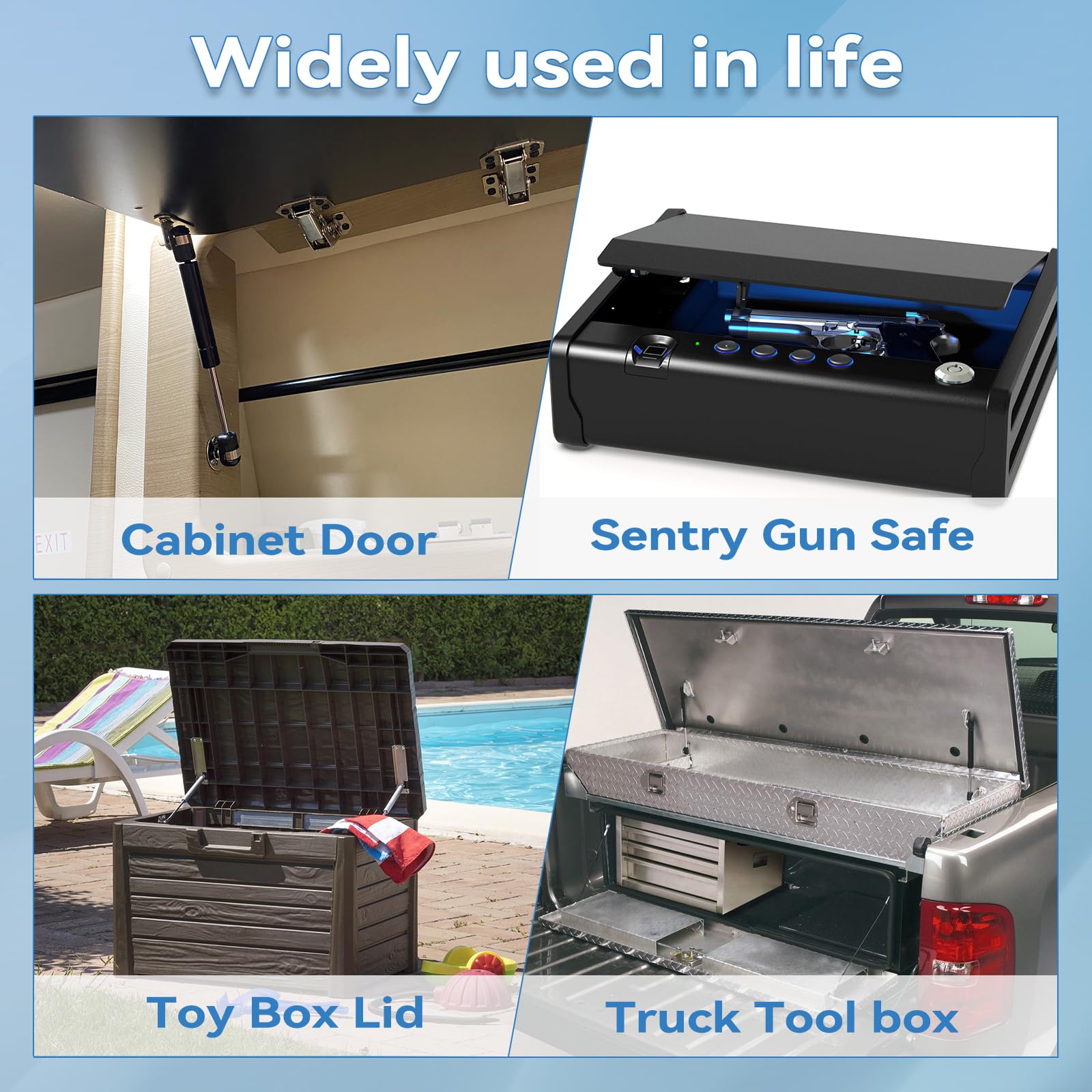 Arana 10 '' 24Lb Gas Struts Spring Shocks 10 Inch Lift Support For The Truck Tool Box Pickup Toolbox Lids Boat Rod Locker Replac