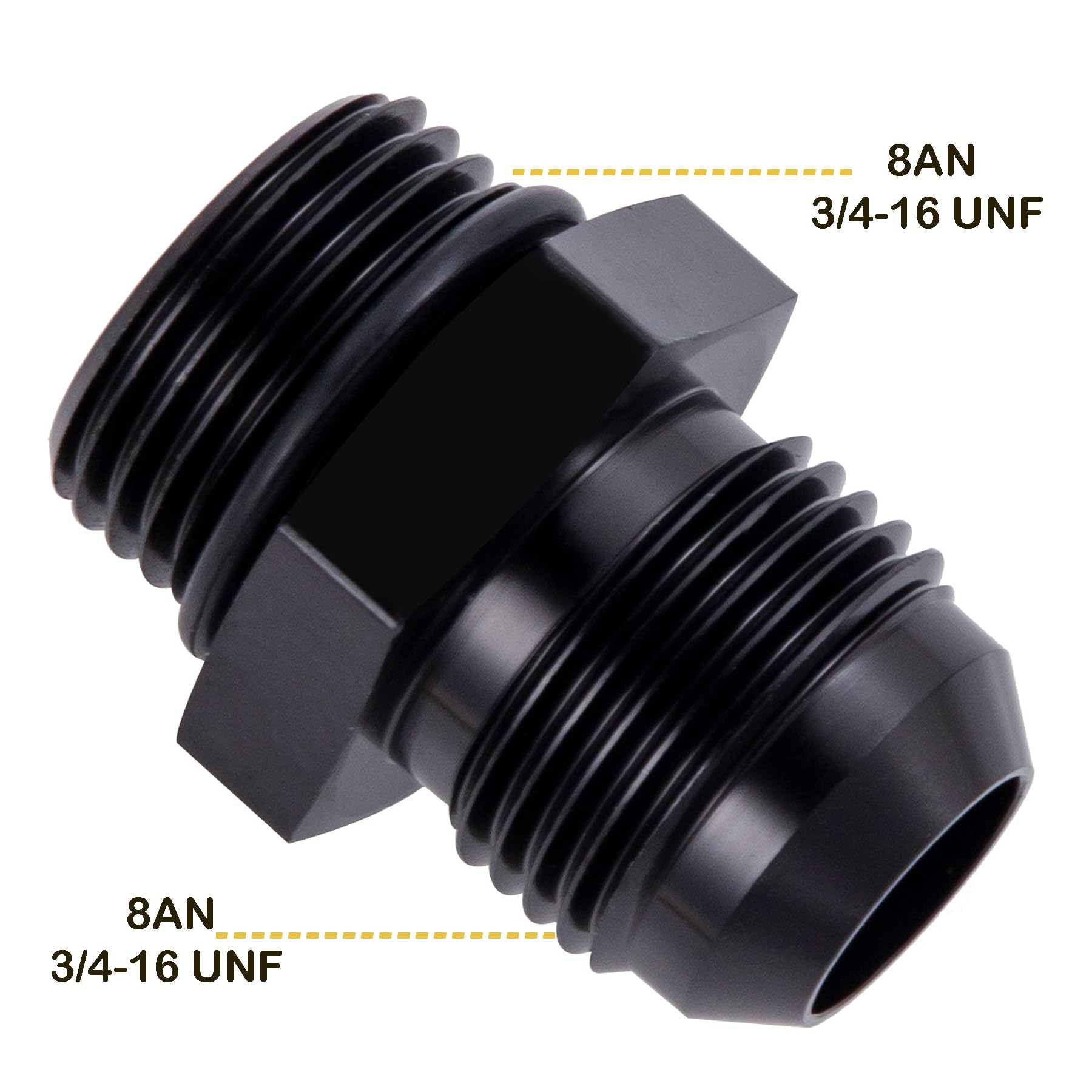 Breezliy 8An Male Flare To An8 Orb Male O-Ring Fitting Adapter 2Pcs (8An To8An Orb 2Pack)