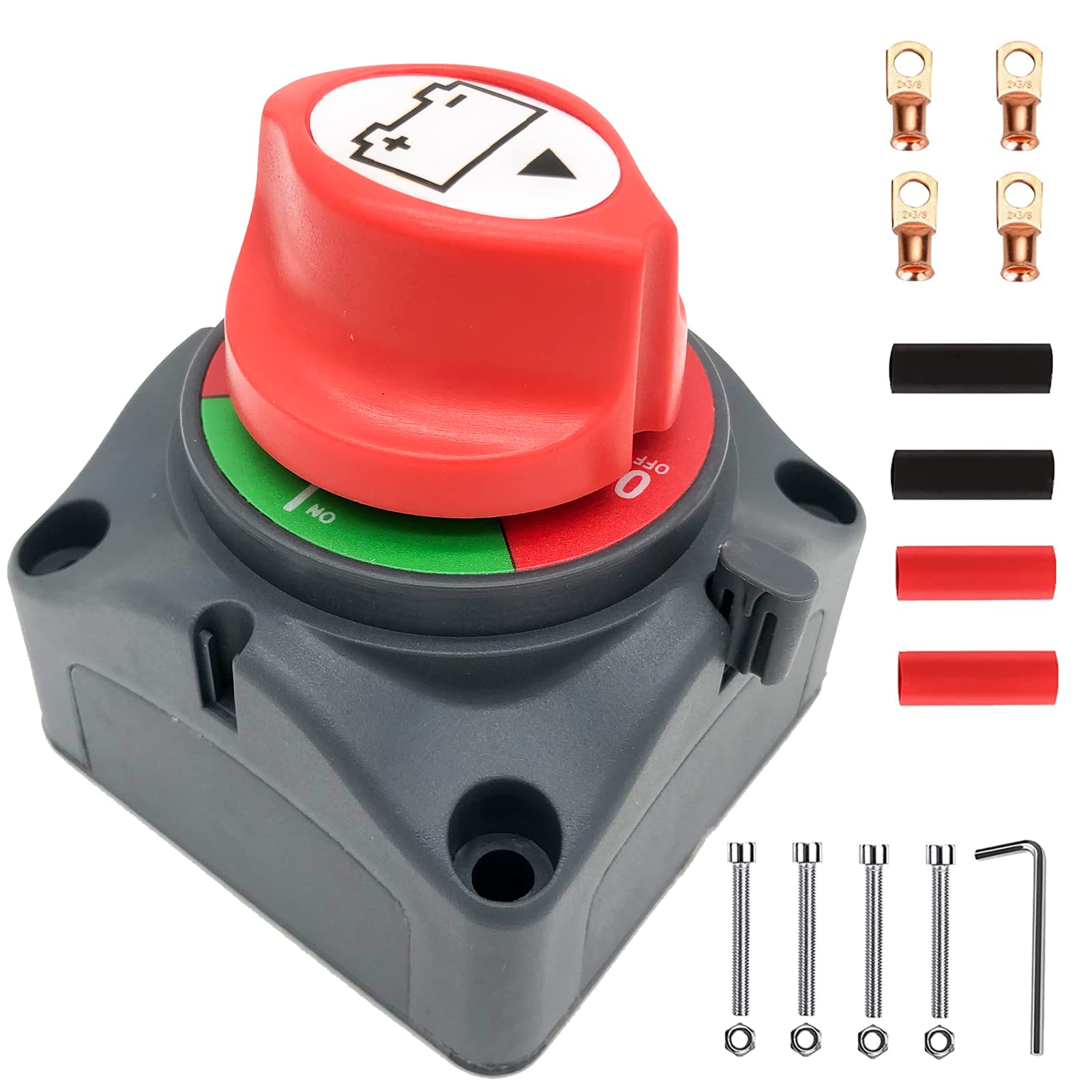 AWBLIN Battery Disconnect Switch 12V 24V 48V Master Isolator Cut Off Switch for Marine Boat Car Truck Camper RV Trailer Vehicles