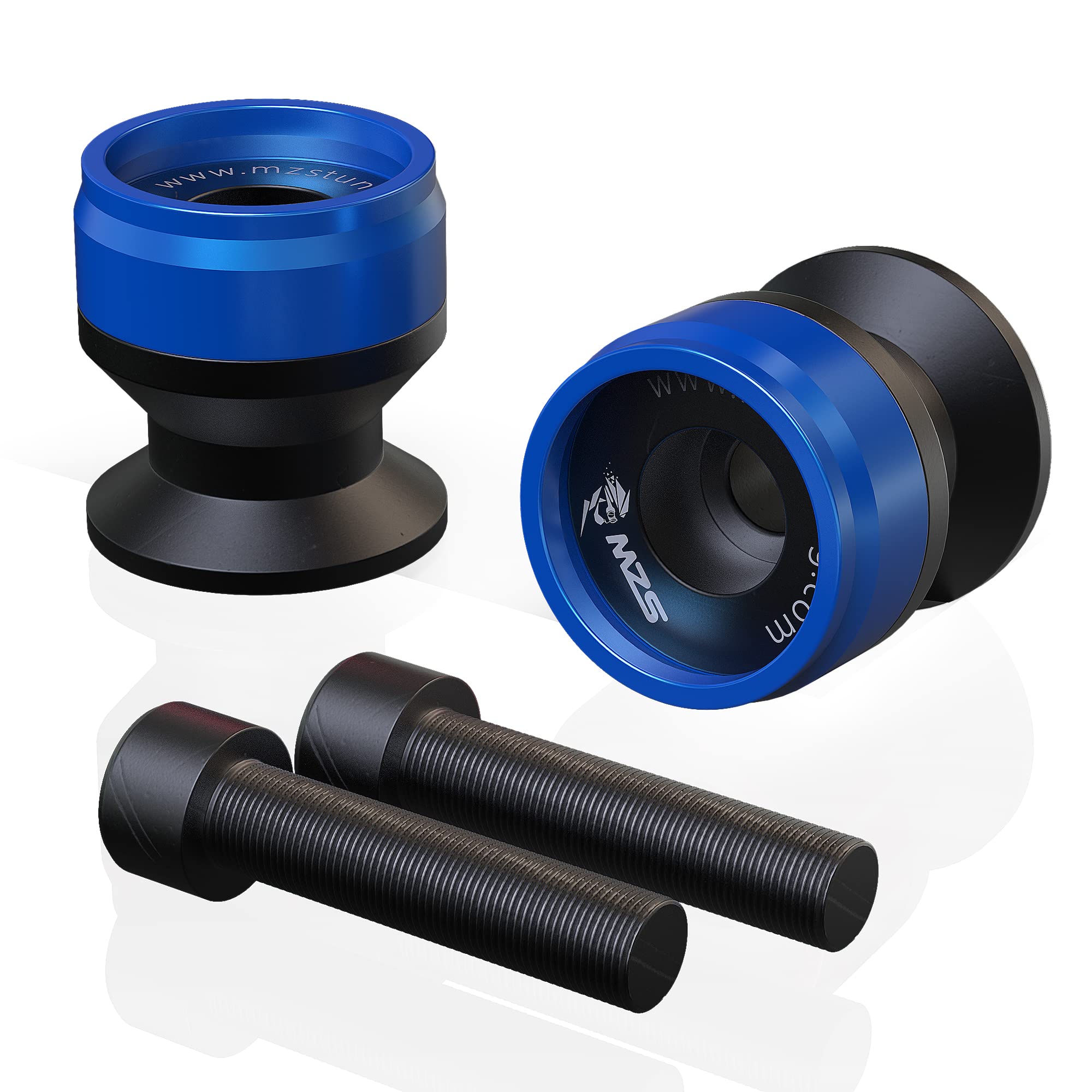 Mzs 6Mm Swingarm Spools Sliders Stand Cnc Universal M6 Blue Compatible With Yzf R7 R1 R3 R6 R6S Yzf600R Fz1 Fz6 Fz6R Fz8 Fj09 Fz