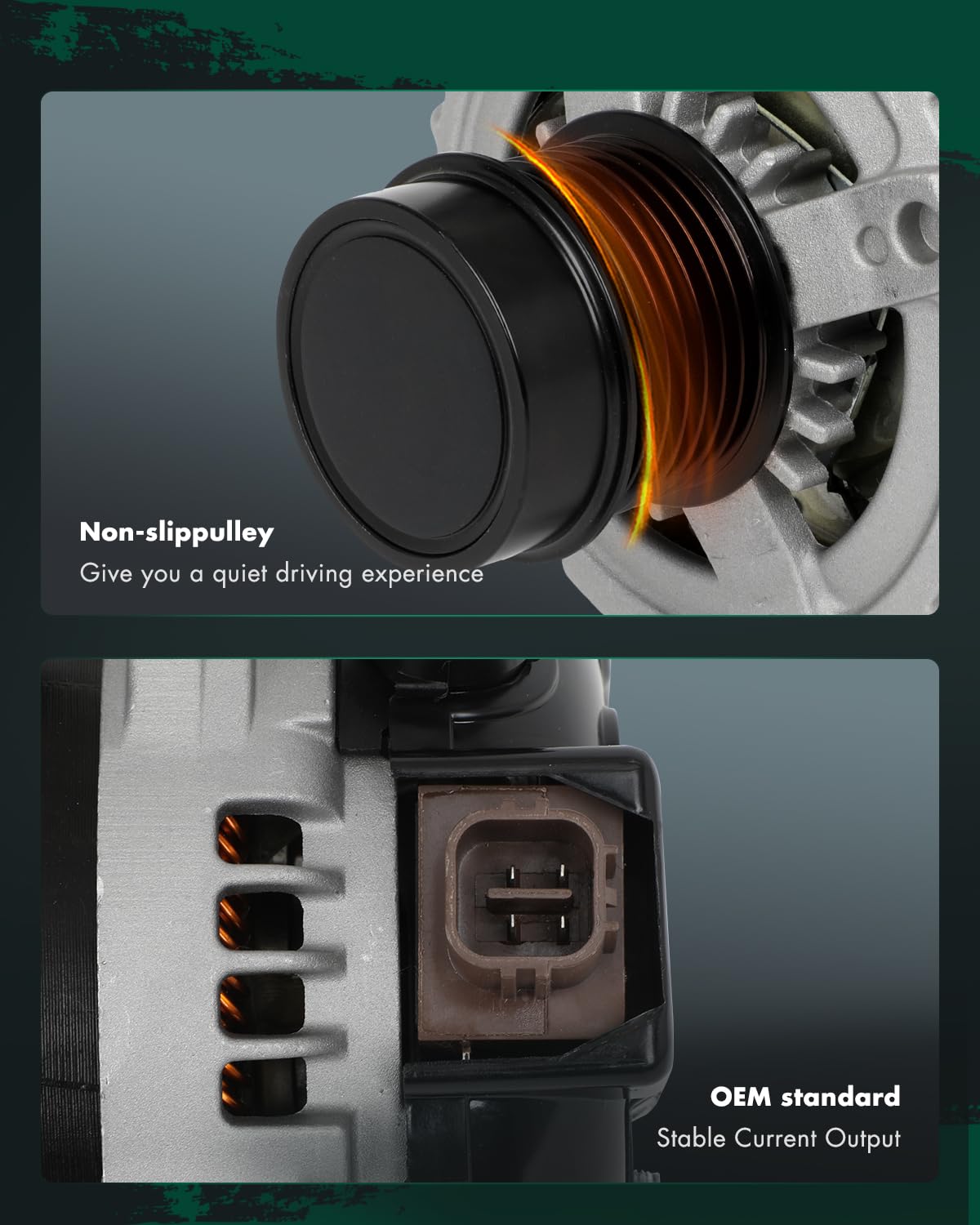 SCITOO Alternator Fit for Toyota for RAV4 2006 2007 2008 V6 3.5L - 12V 130Amp CW 7-Groove Clutch Pulley, Replace OE 11323 104210