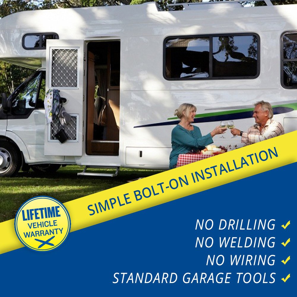 Safe-T-Plus RV Steering Stabilizer 41-140 Red (RV Steering Stabilizer, RV Steering Control, RV Safety, Truck Steering Stabilizer