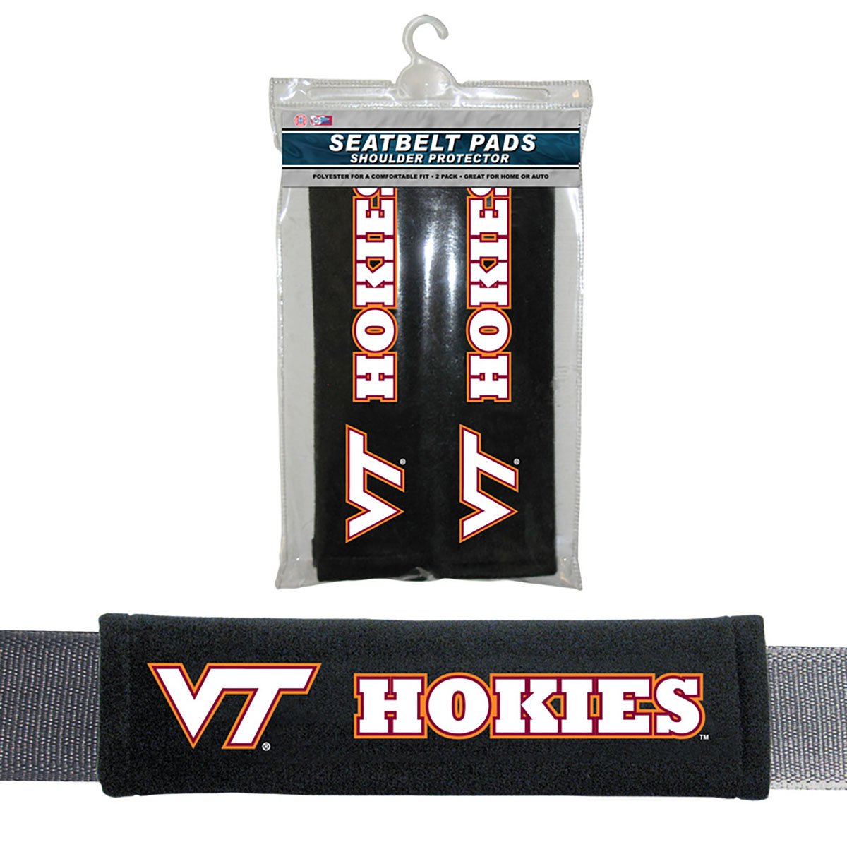 Fremont Die Ncaa Virginia Tech Hokies Velour Seat Belt, One Size, Multi