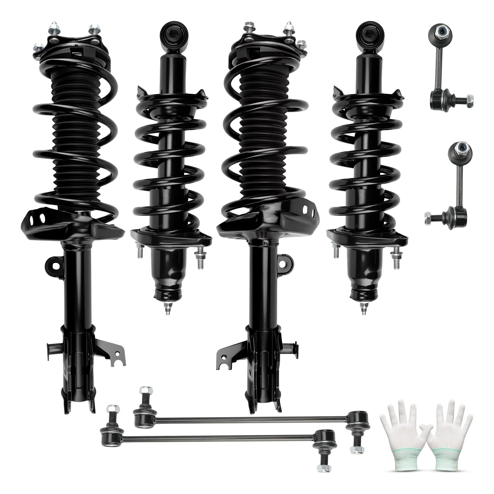 KAX Complete Struts w/Coil Springs Replacement Strut Shocks Assembly 172497L,172497R,272491,272492 for Honda CR-V 2007-2011 Fron