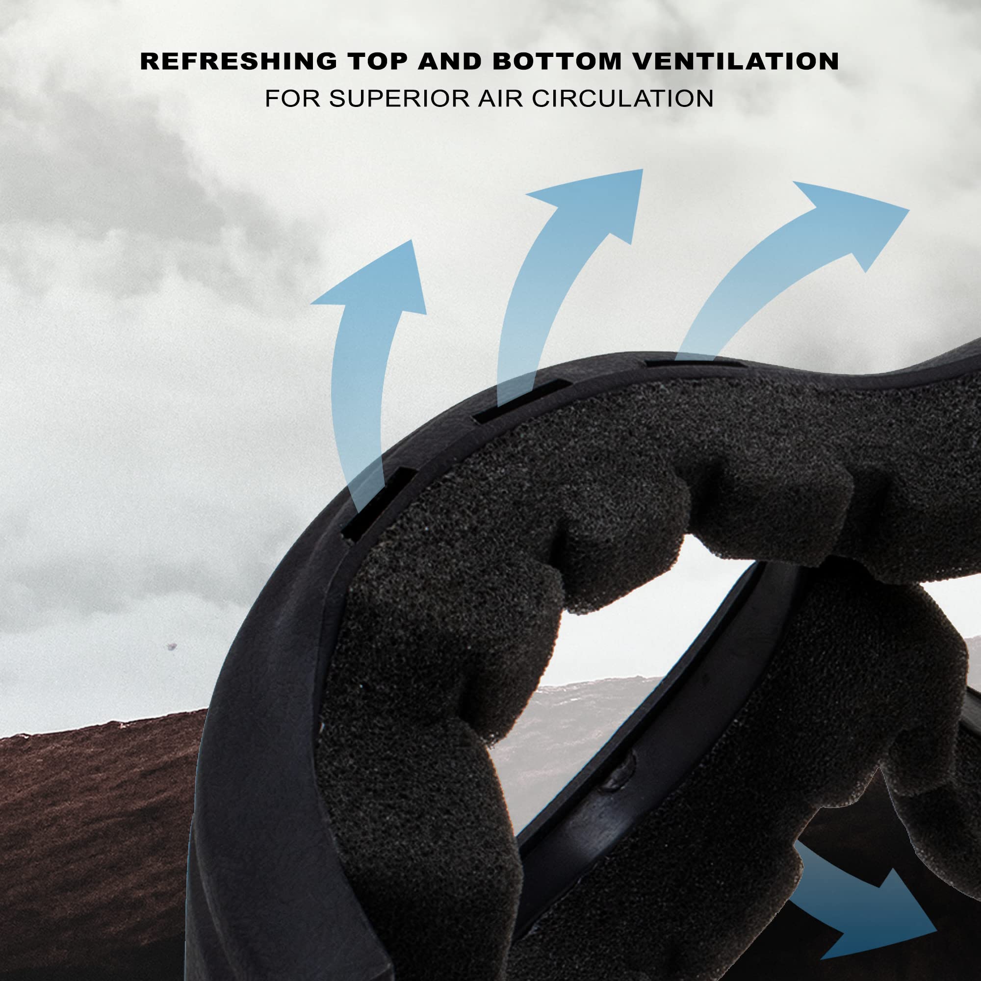 Birdz Eyewear Buzzard Padded Motorcycle Riding Goggle Fits Over Glasses Black Frame With Clear Lens (Black Frame/Clear Lens)