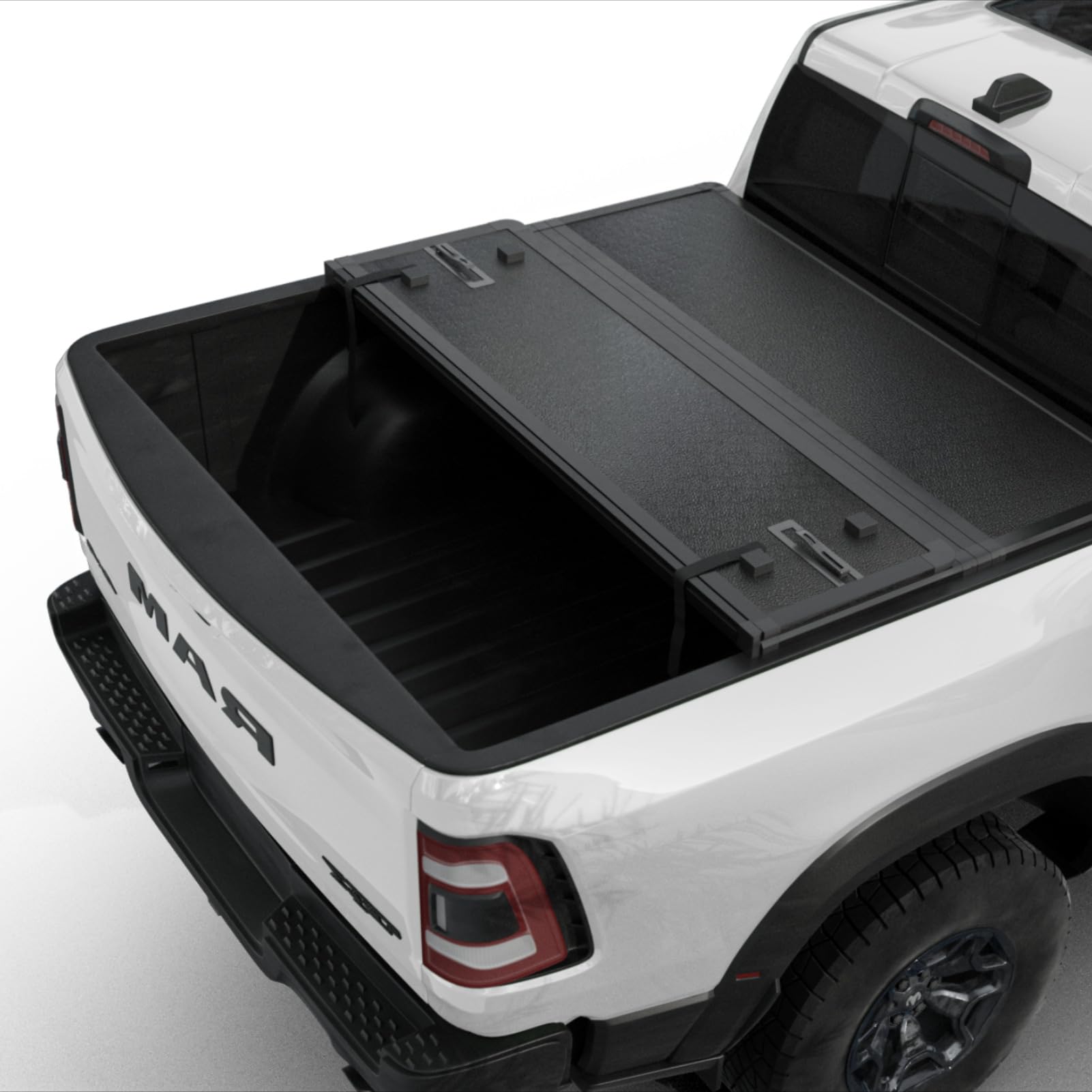 Toptiny Hard Folding Truck Bed Tonneau Cover |HTF012|Fits 2009-2025 Dodge Ram 1500 6' 4'' Bed Without Ram Box (76.3)