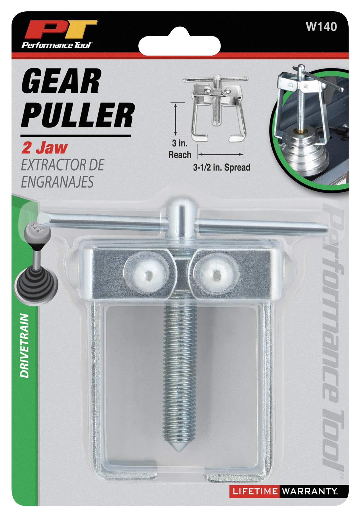 Performance Tool W140 2Jaw Gear Puller, 31/2
