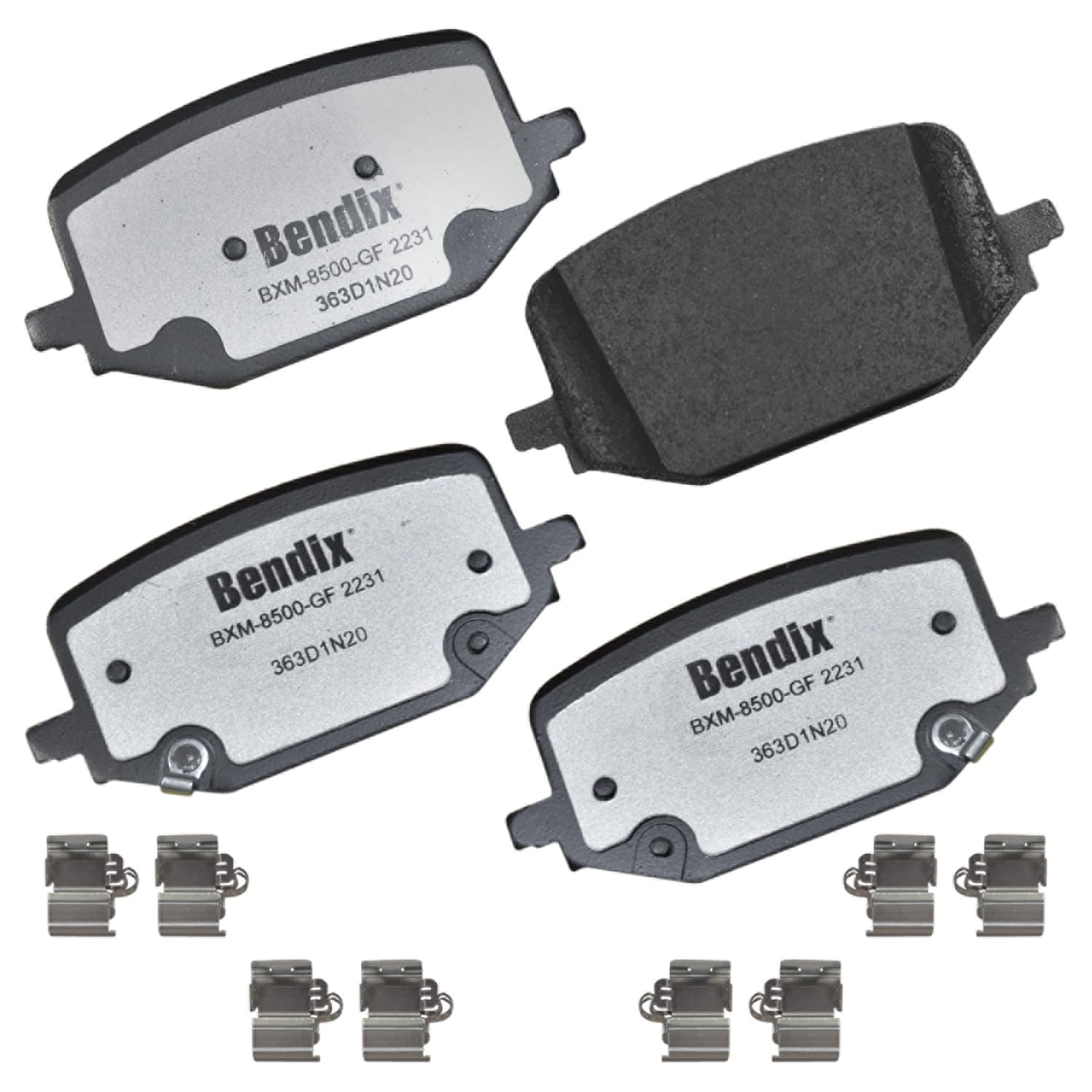 Bendix Fleet Metlok Pbd2231 Semi-Metallic Rear Brake Pads For Ford Explorer 2024-2020, Mustang 2024, Police Interceptor Utility
