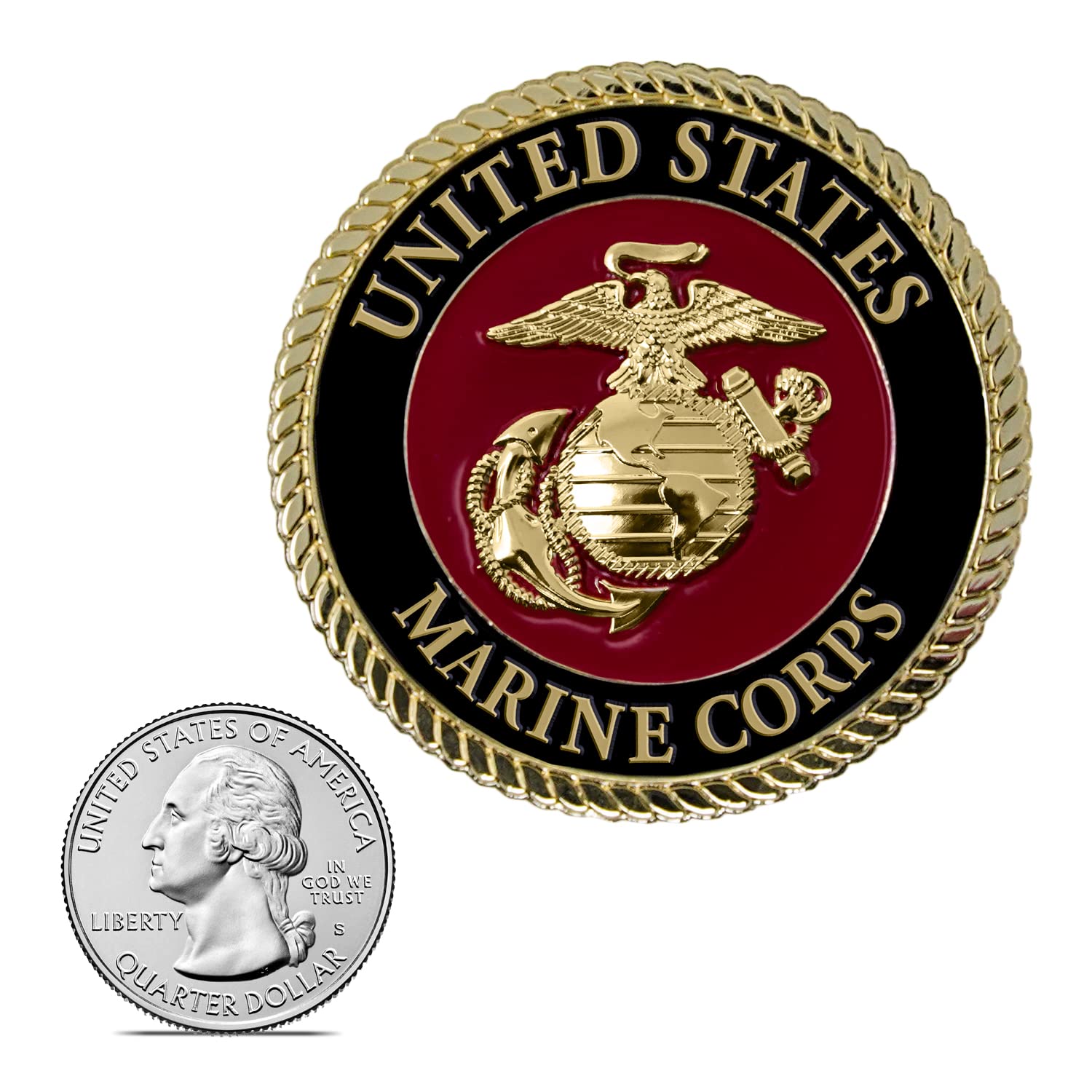 Usmc Medallion - 2.25 Inches - Marine Corps Ega Eagle Globe Anchor Emblem