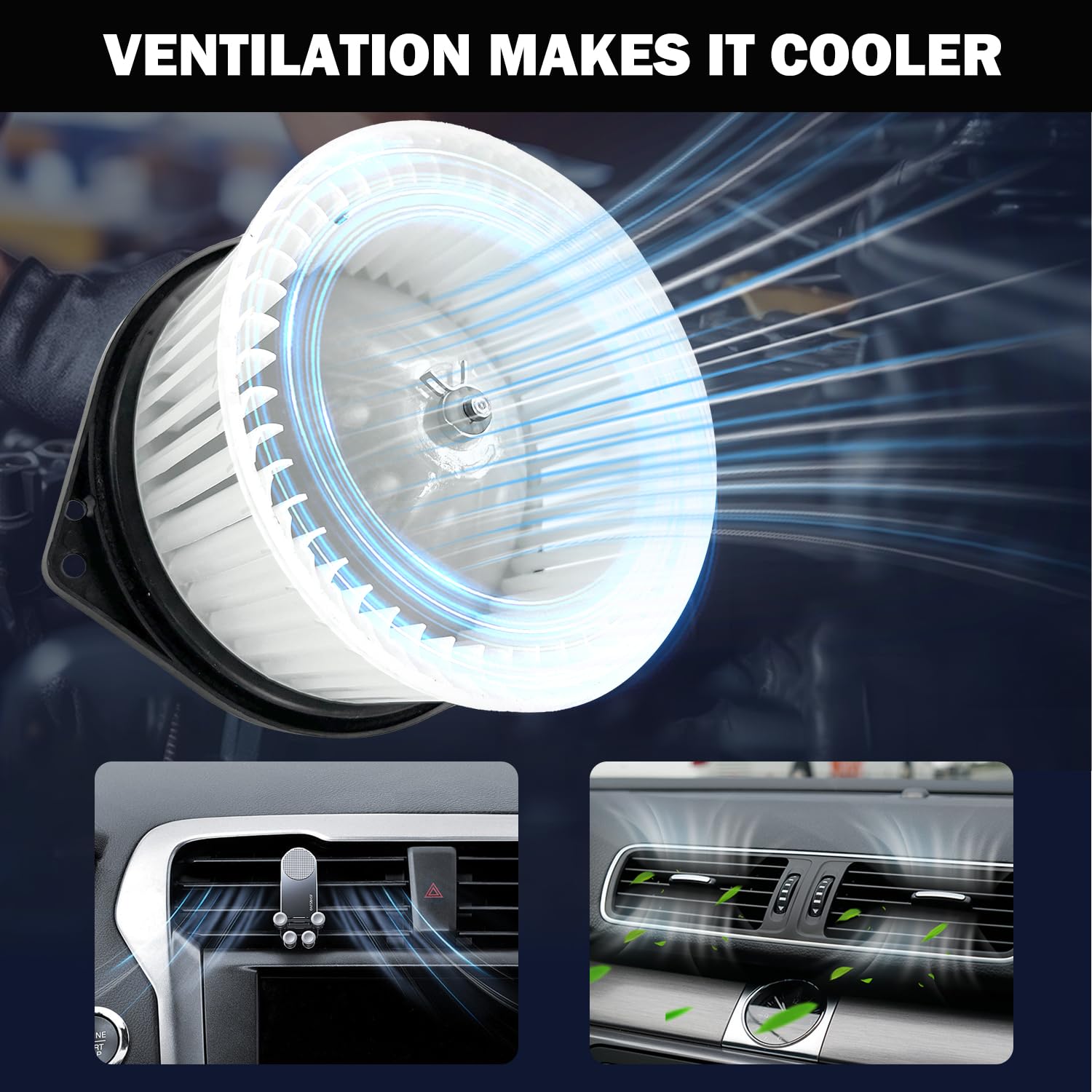 Aspligo 700038 Ac Heater Blower Motor Fan Assembly Fit For Mitsubishi Lancer 2002-2007, Outlander 2003-2006 Mr568593