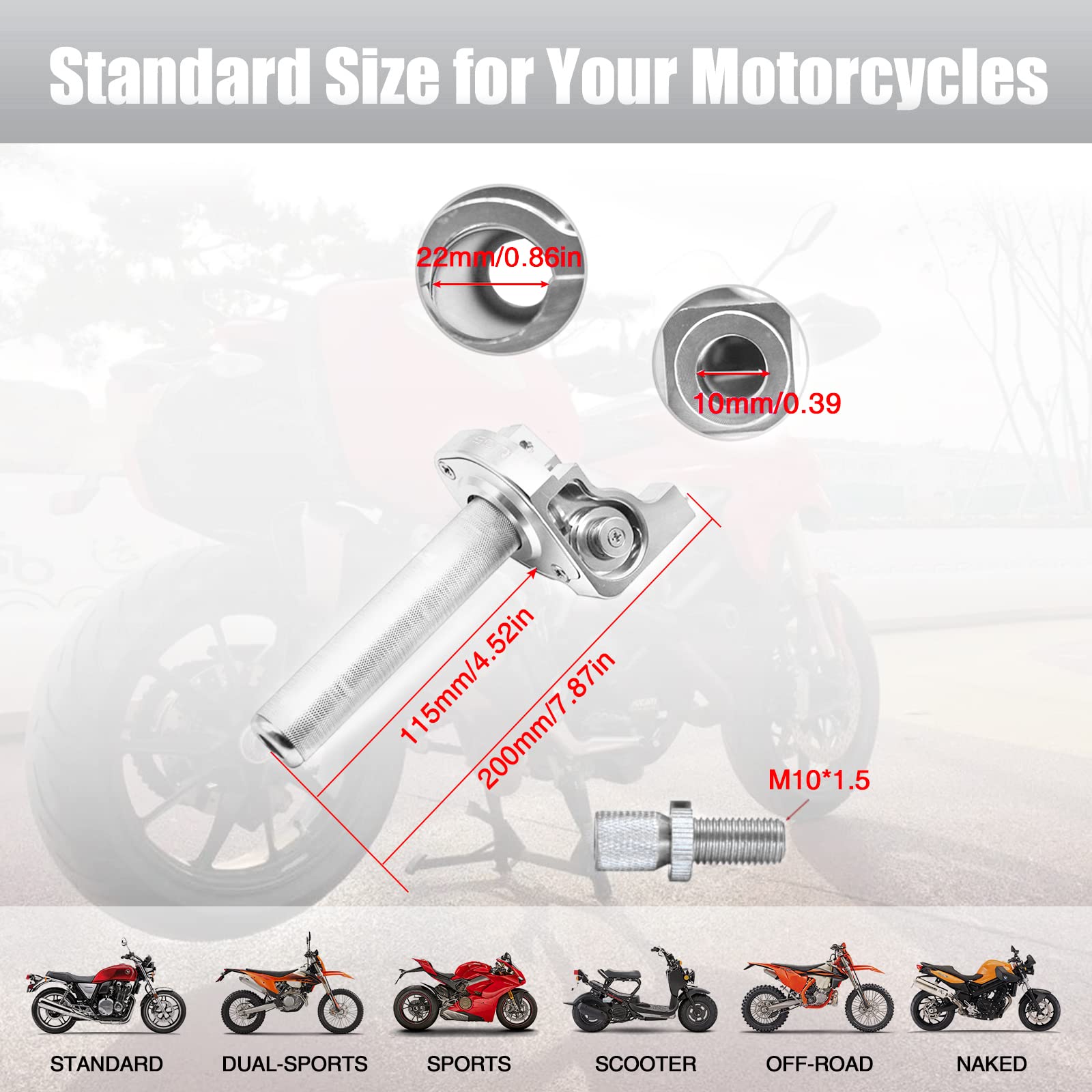 Throttle Grip Motorcycle 22Mm Cnc Aluminum Quick Twister With Throttle Cable Crf50 70 110 Irbis 125 250 Dirt Bike Motorcycle Accessorie
