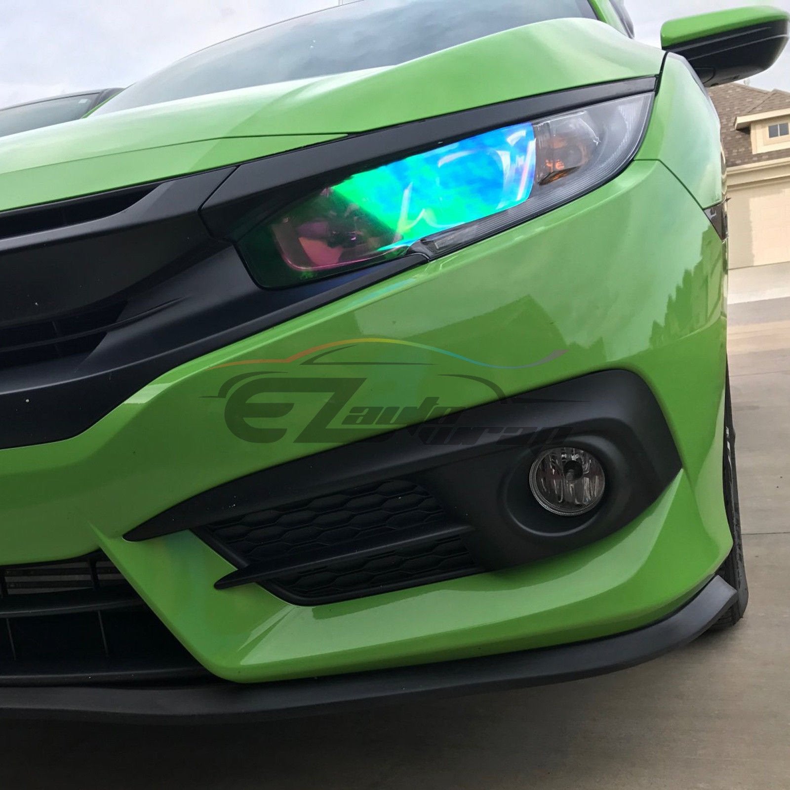 Free Tool Kit 12X60 (1Ft X 5Ft) Chameleon Neo Xenon Light Blue Headlight Taillight Fog Light Side Marker Vinyl Tint Film Self Adhesive