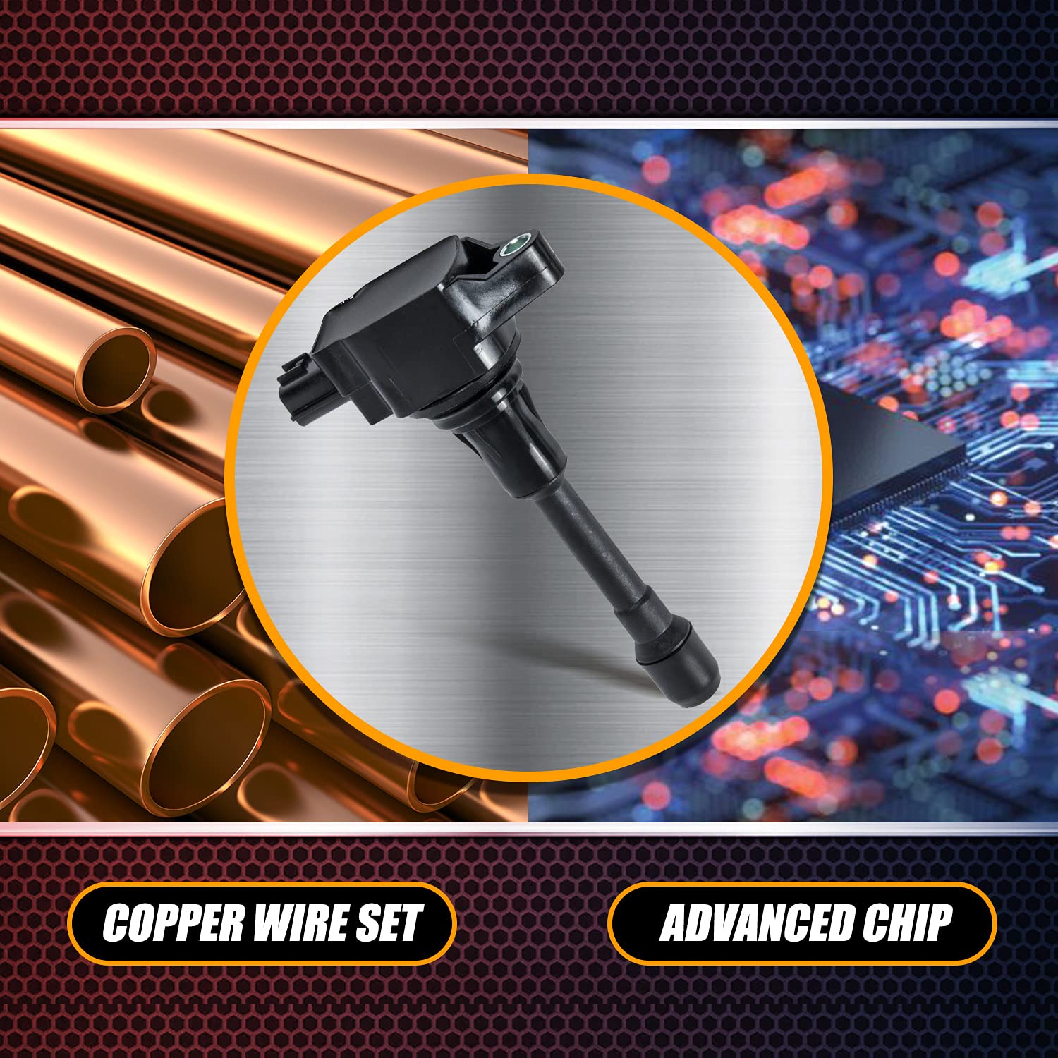 Ransoto Uf549 Ignition Coil Pack & 9029 Spark Plug Set Of 4 Compatible With Nissan Altima Cube Rogue Sentra Versa Nv200 1.6L 1.8L 2.0L 2.5L L4