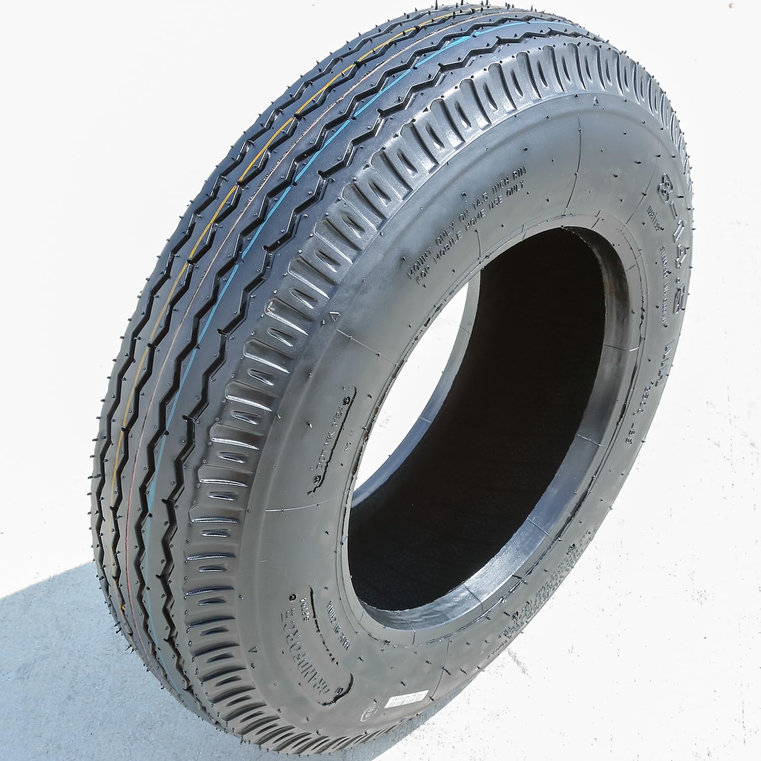 Grandforce GF704 Premium Mobile Home Trailer Tire, 8-14.5, Load Range G, 14-Ply, Black Side Wall, Synthetic Rubber