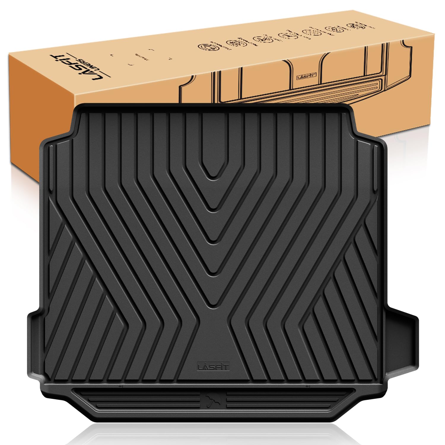 Lasfit Trunk Mat For Bmw X5 2026 2025 2024 2023 2022 2021 2020 2019, All Weather Tpe Cargo Mats Custom Fit Cargo Liner Front & R