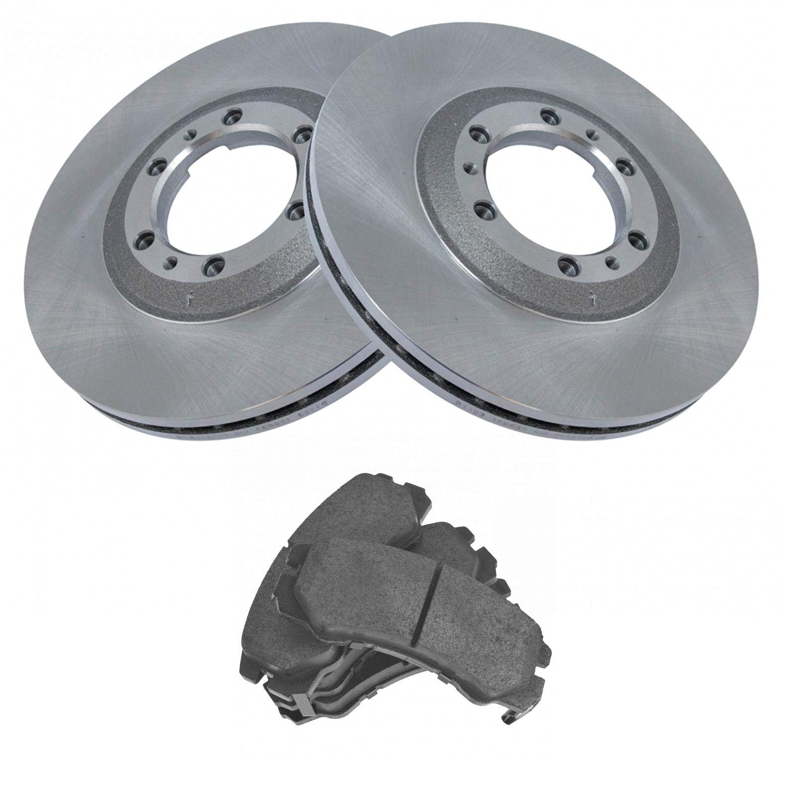 Trq Front Semi Metallic Brake Pad & 2 Rotors Kit For Rodeo Passport Trooper