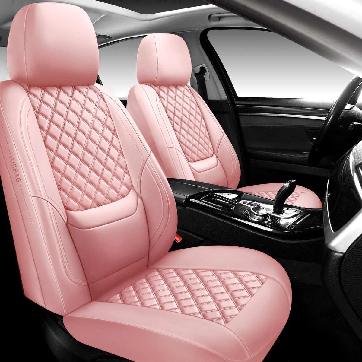 NS YOLO Leather Car Seat Covers Full Set, Universal Fit for Cars Trucks,SUVs,Waterproof Car Seat Protector,Automotive Seat Cover