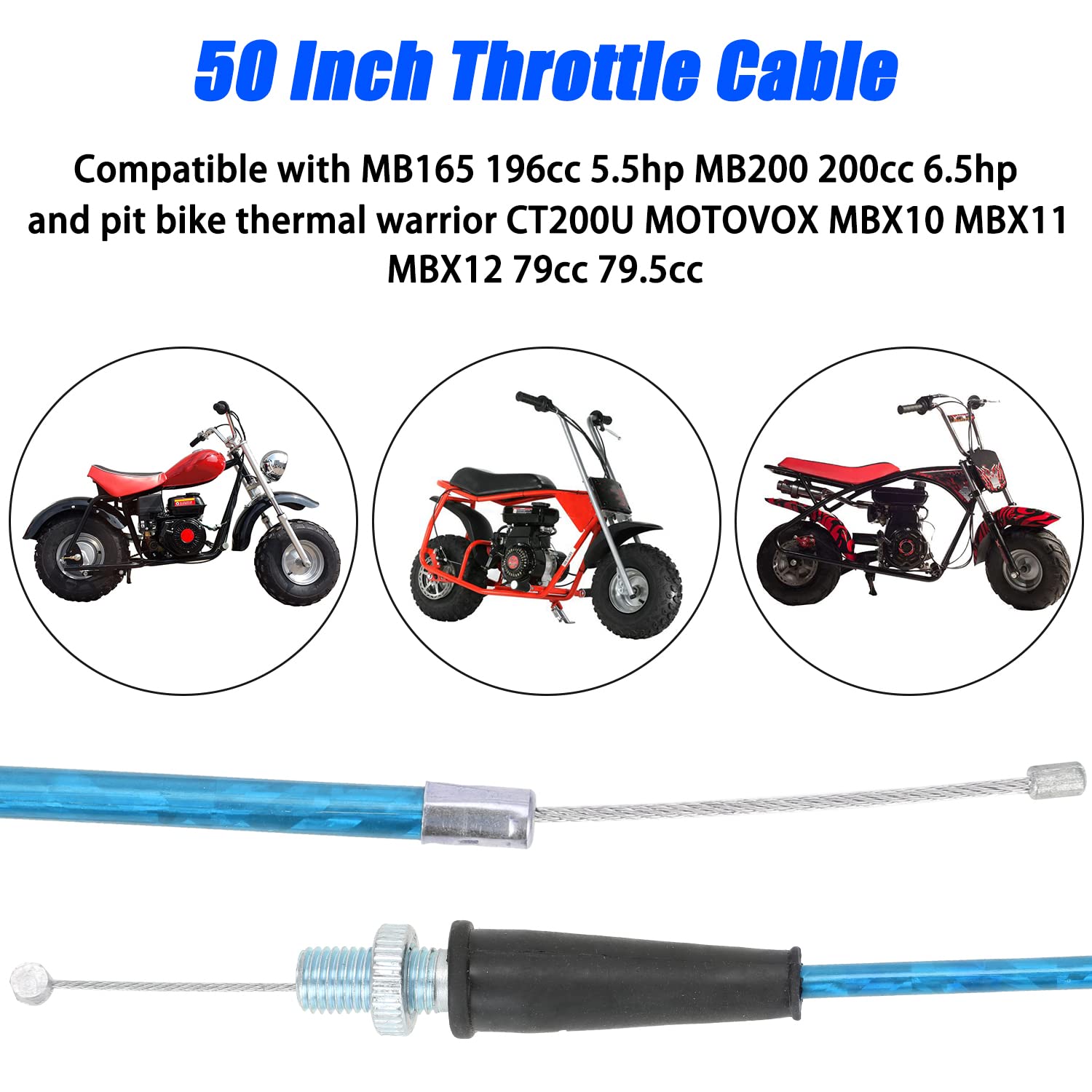 Yoxufa 7/8 Twist Throttle Handle Cable Grip For Predator 196Cc 212Cc 6.5Hp Coleman Ct200U Ct200U-Ex Bt200X Baja Warrior Mb200 79Cc Ct100U Motovox Mbx10 Monster Moto Mmb80 Mmb105 Mini Bike Go Kart