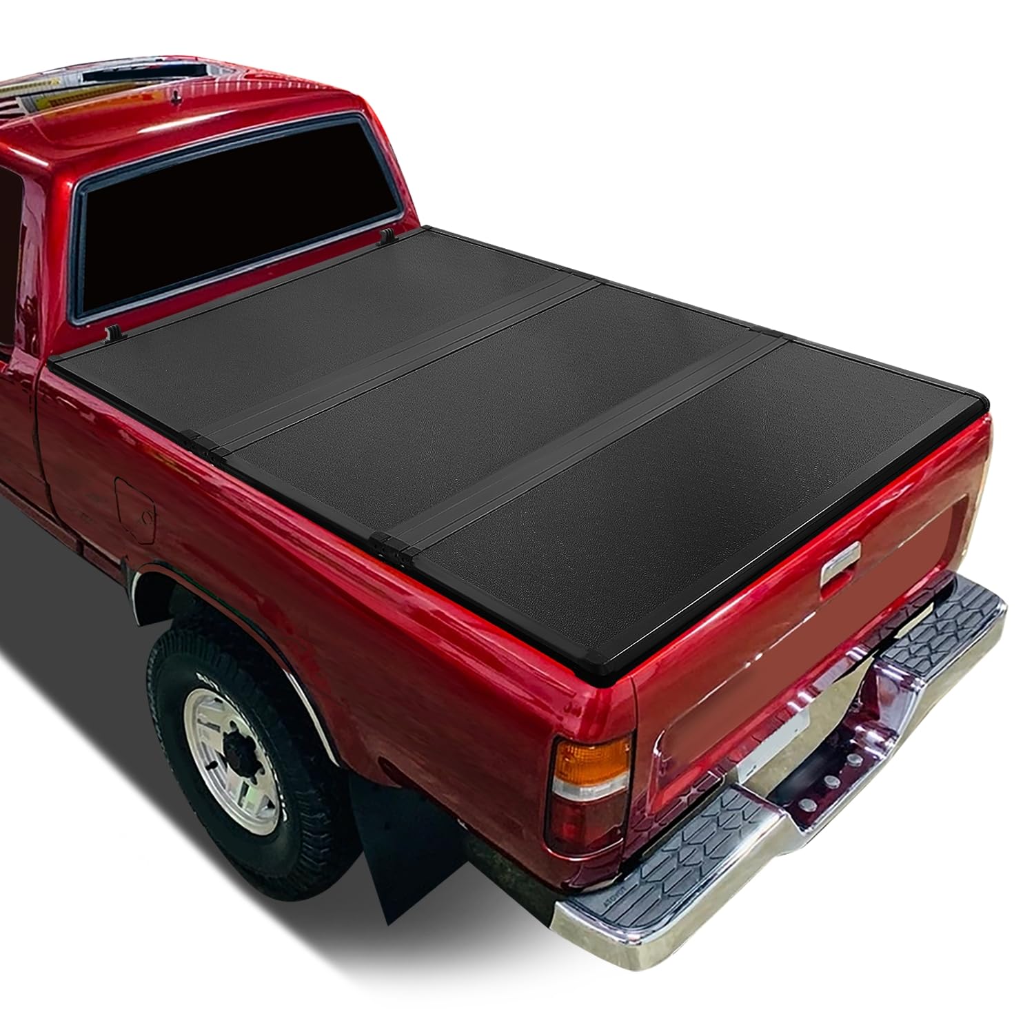 Auto Dynasty Soft Tri-Fold Truck Bed Tonneau Cover Compatible With 1989-1995 Toyota Pickup / 1995-2004 Tacoma 6Ft Fleetside/Styl