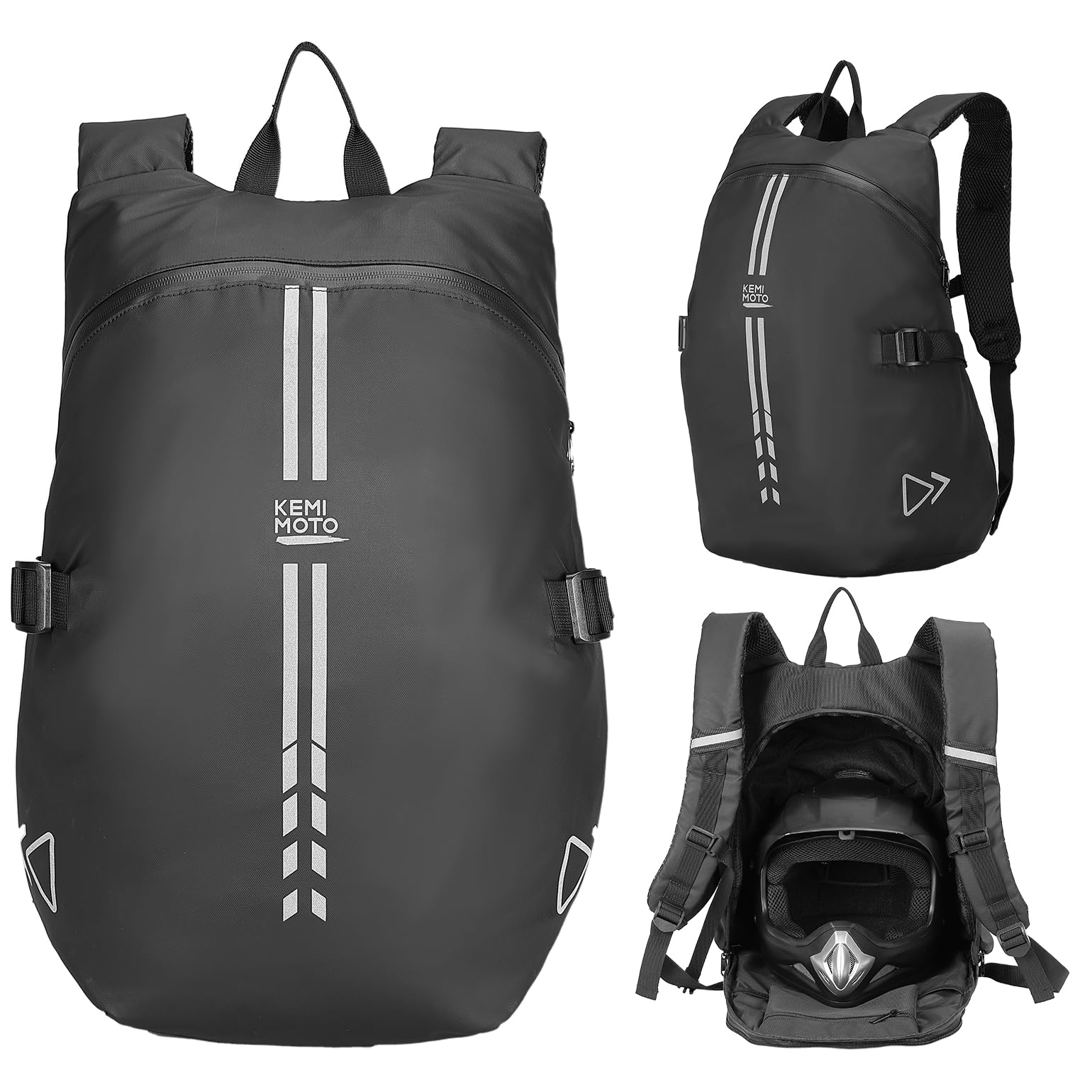 Kemimoto Motorcycle Backpack, 40L Motorcycle Backpacks For Men, Waterproof Helmet Bag For Travel, Daily Trips, Office Trips