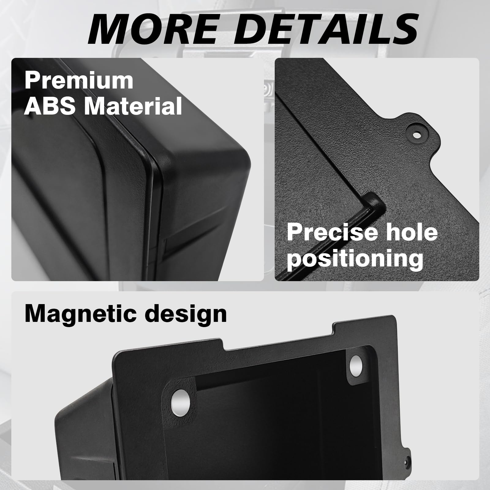 Muslogy Center Console Hidden Organizer Compatible With 2024+Toyota Tacoma Accessories Magnet Armrest Hidden Storage Box Middle