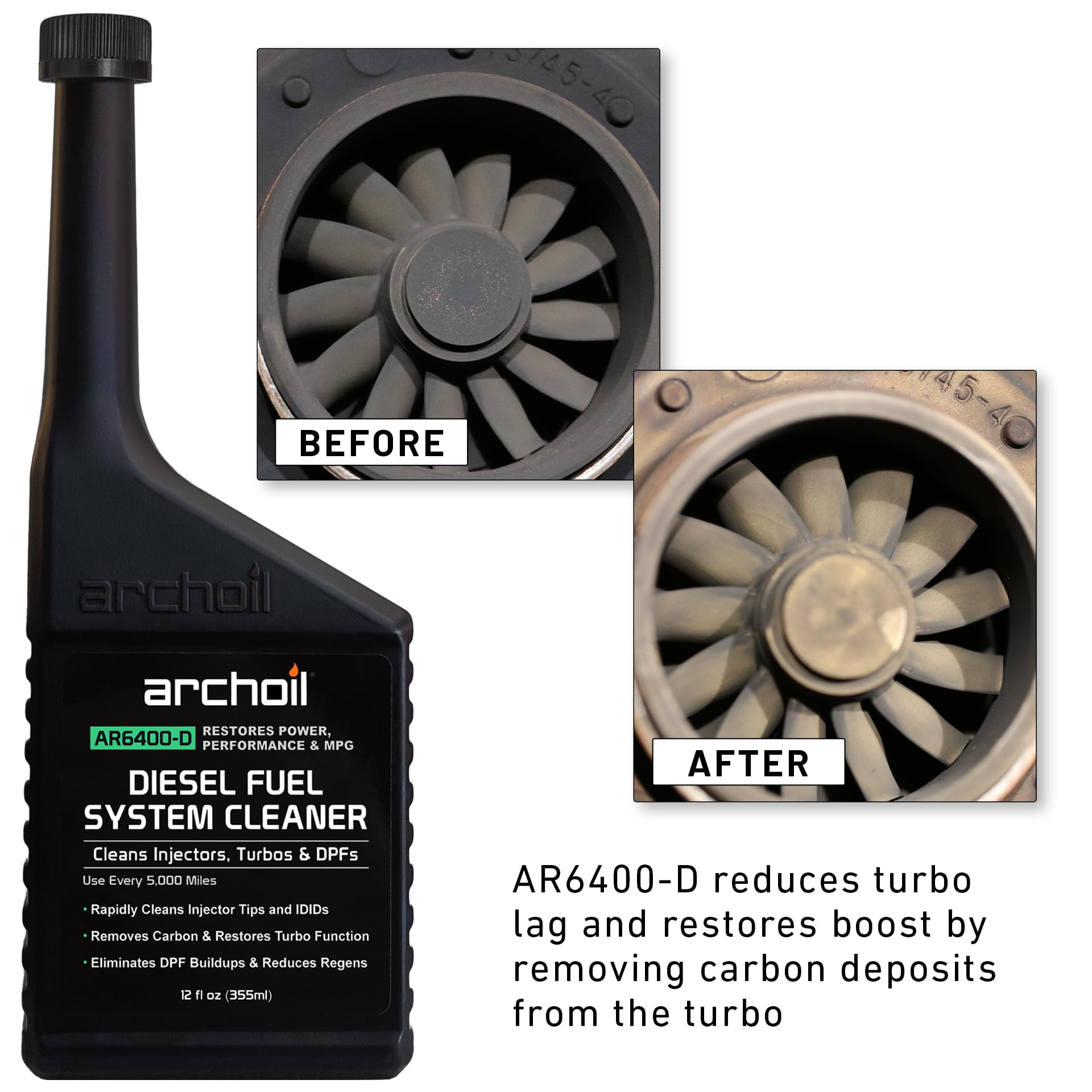 Archoil Ar6400-D Diesel Fuel System Cleaner - Cleans Injectors, Turbo, Dpf & Egr
