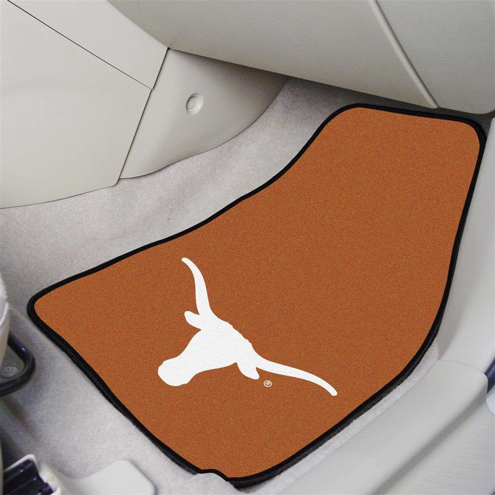 Collegiate University Of Texas 2 Piece Carpeted Novelty Car Mats