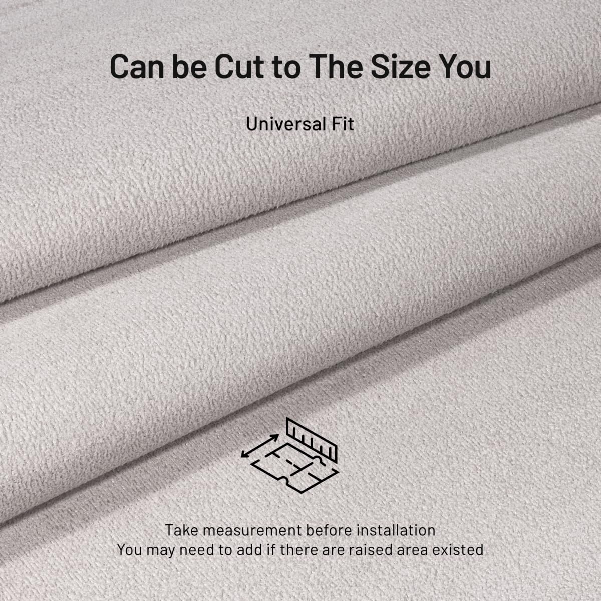 Hiksuky Suede Auto Headliner Fabric 54'' L    60'' W With Foam Backing - Grey Interior Replacement Material For Car/Truck/Suv/Rv