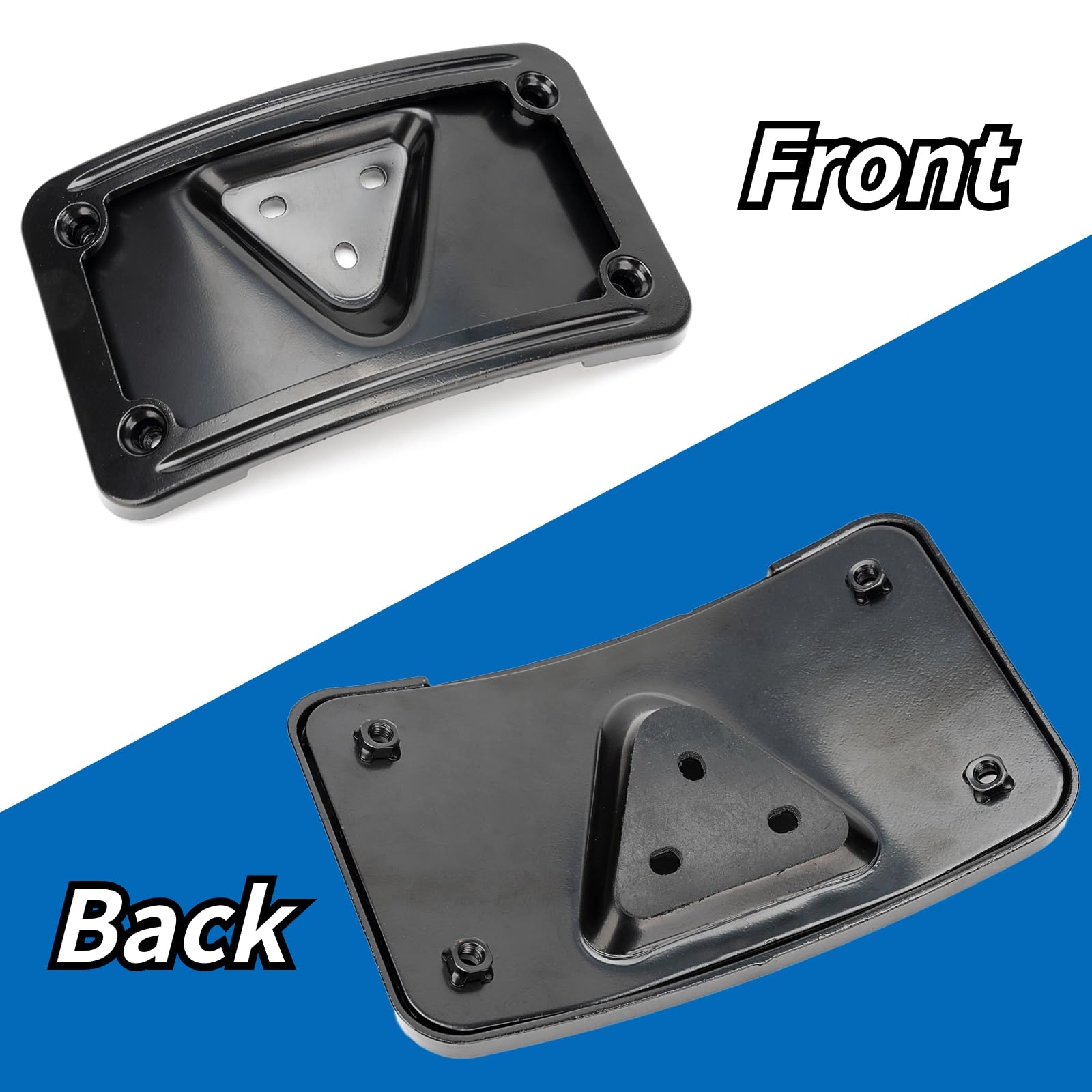 3149 Upgrade Curved Laydown License Plate Mount with Frame Compatible with Harley Davidson 3 Hole Mount (Carbon Fiber)