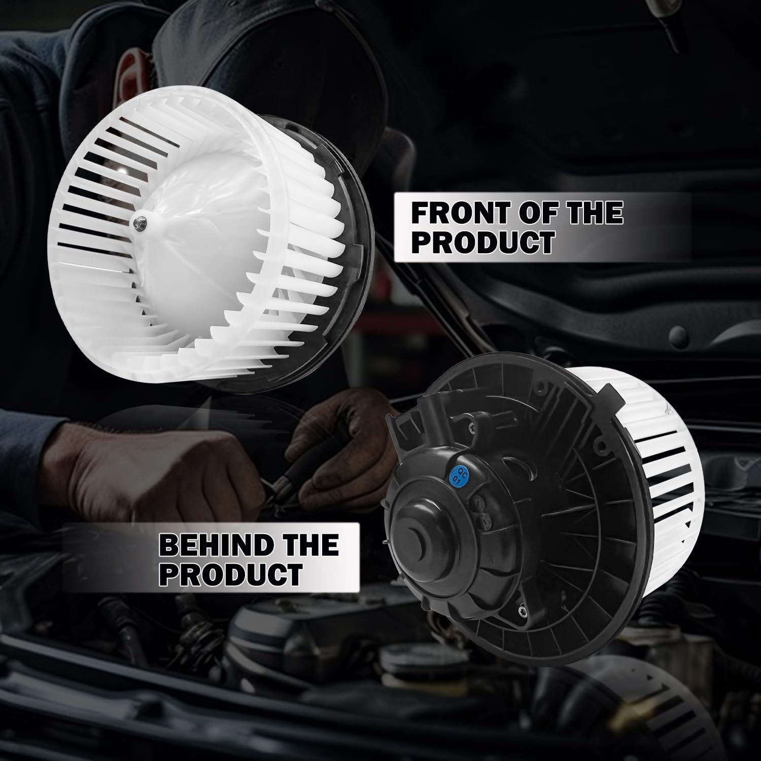 Aspligo 700164 Front Ac Heater Blower Motor Fit For Cadillac Escalade 2007-2014, For Chevy Avalanche 2007-2013, Silverado 1500 2