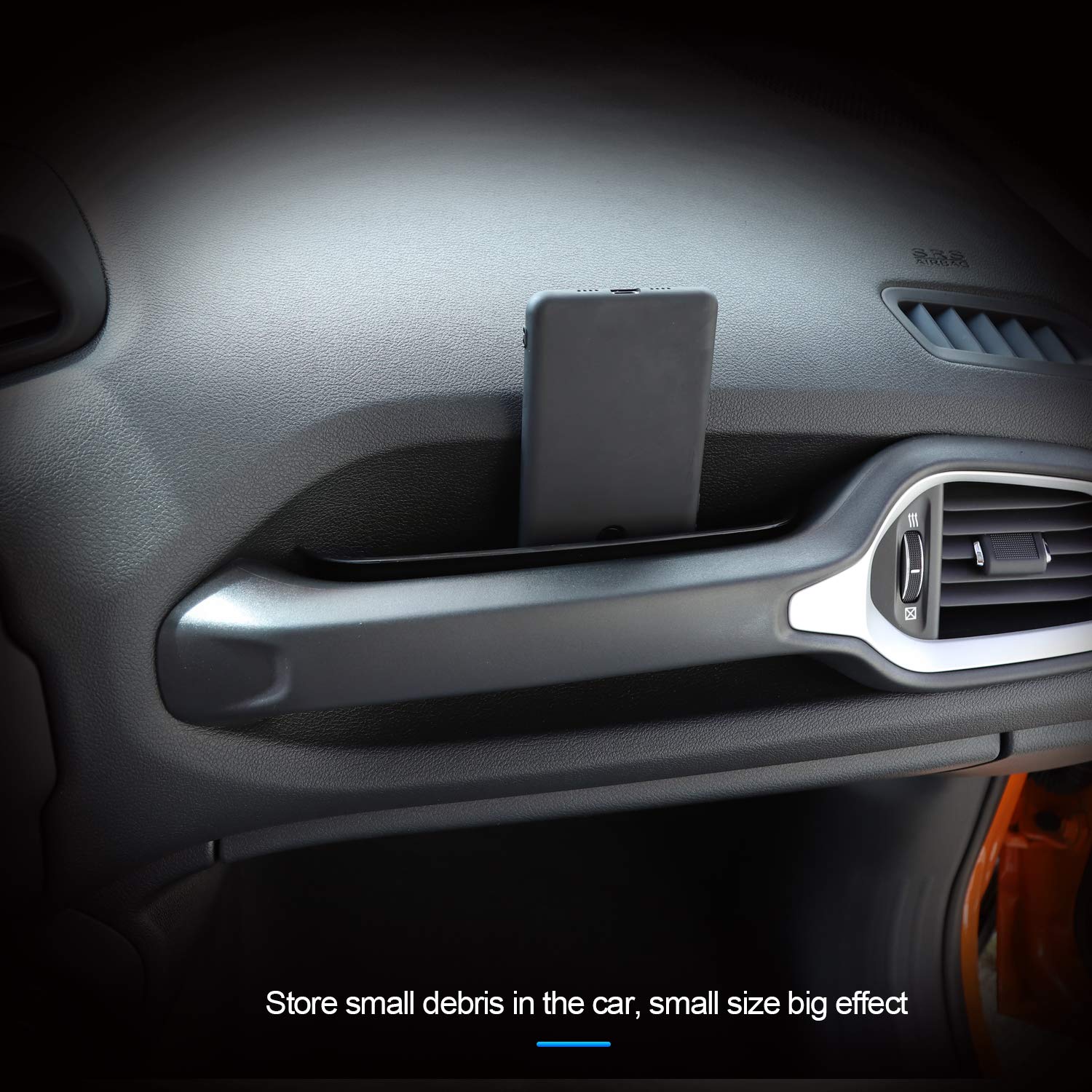 Jecar For Jeep Renegade Grab Handle Storage Tray Passenger Grab Bar Storage Organizer For Jeep Renegade 2015-2023