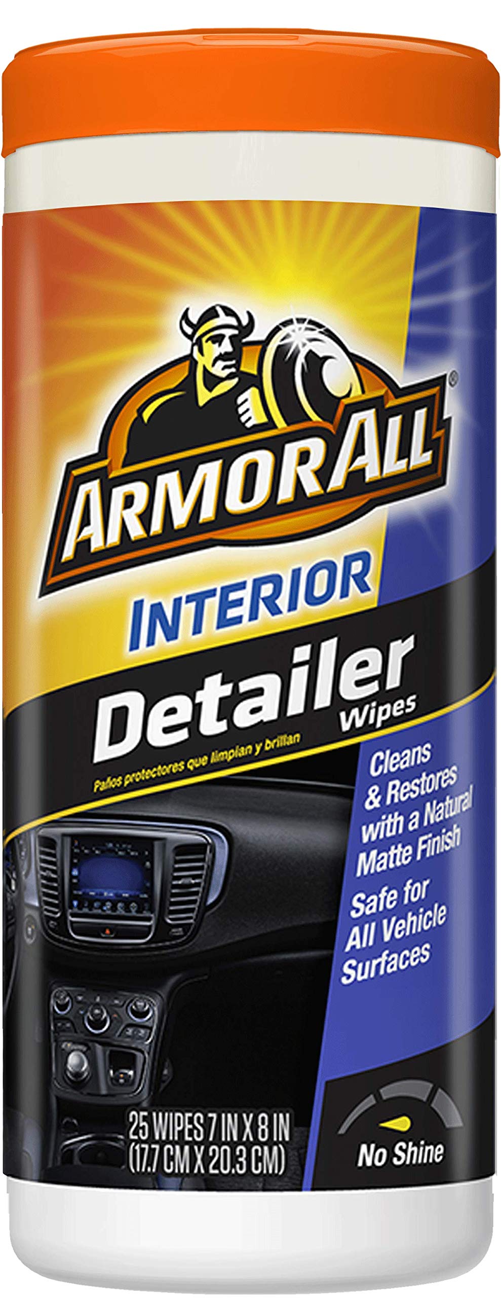 Armor All Car Detailer Wipes By Armor All, Interior Car Wipes For Dirt And Dust, 25 Count