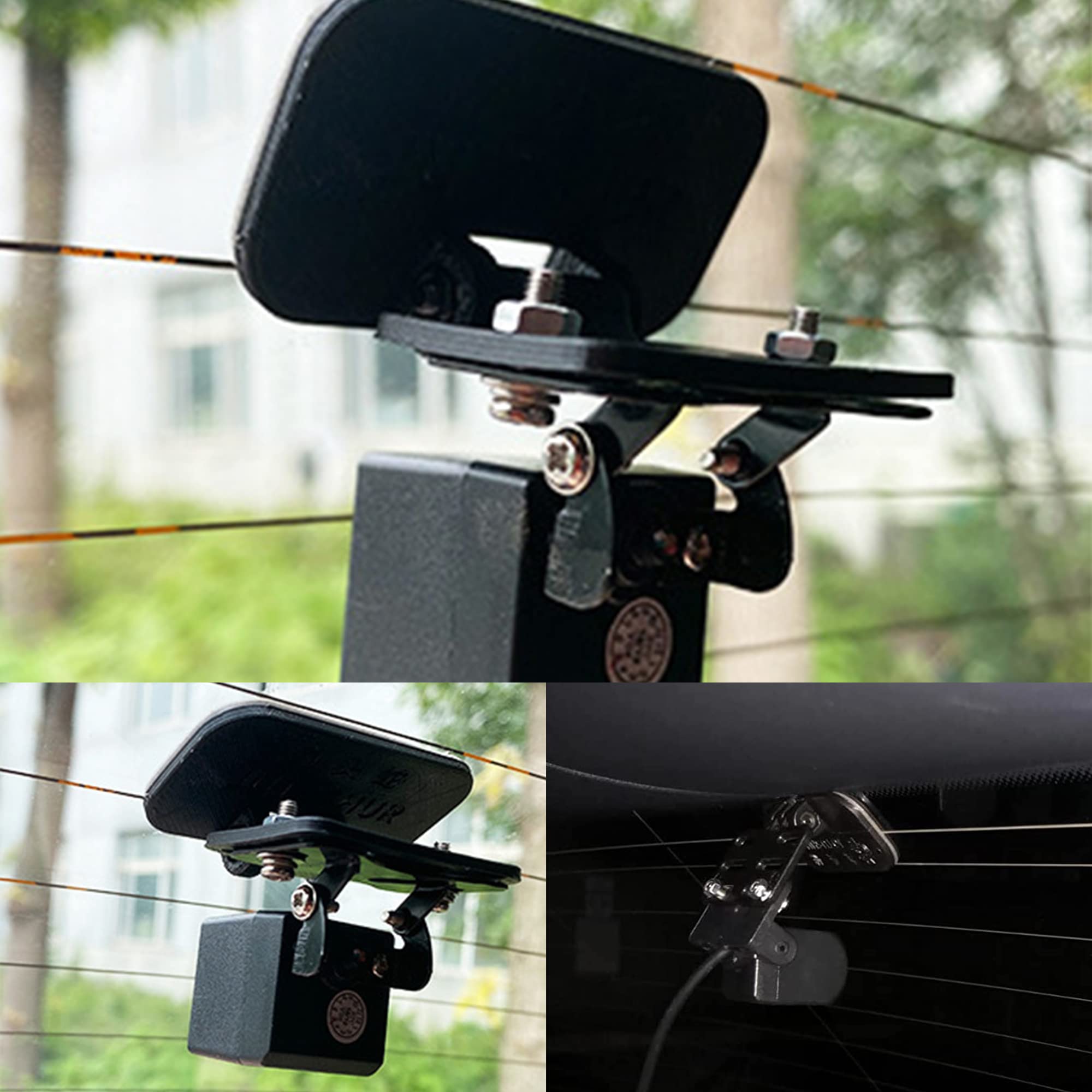 Isaddle Car Rear Camera Adhesive Mount Holder - Universal Adjustable Vehicle Backup Camera Rear Window Windshield Double-Sided T