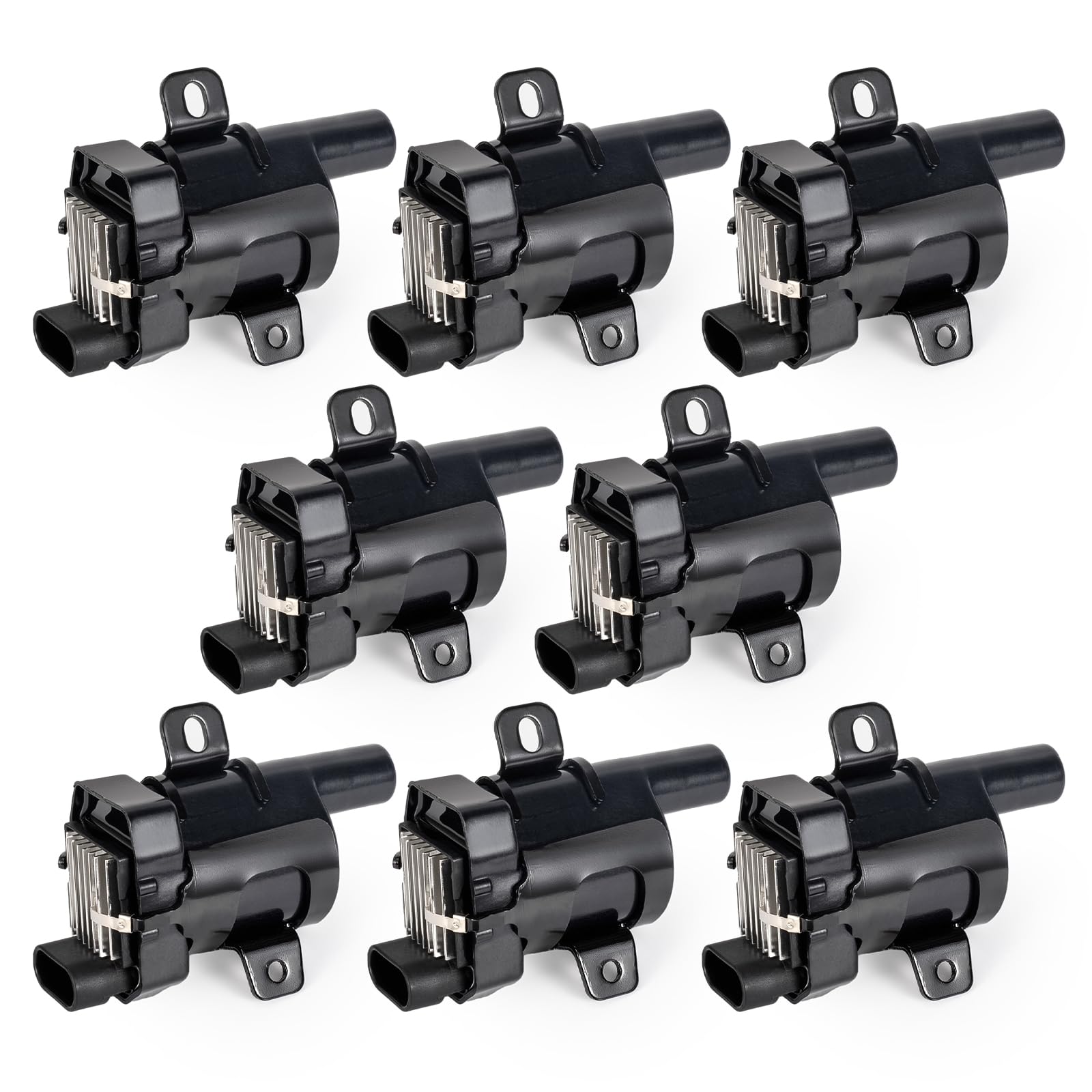 ENA Set of 8 Round Ignition Coil Pack Compatible with Chevy GMC Chevrolet Silverado 1500 2500 3500 Tahoe Suburban Express Sierra Savana Yukon Escalade Avalanche Envoy V8 4.8L 5.3L 6.0L For UF262 D585