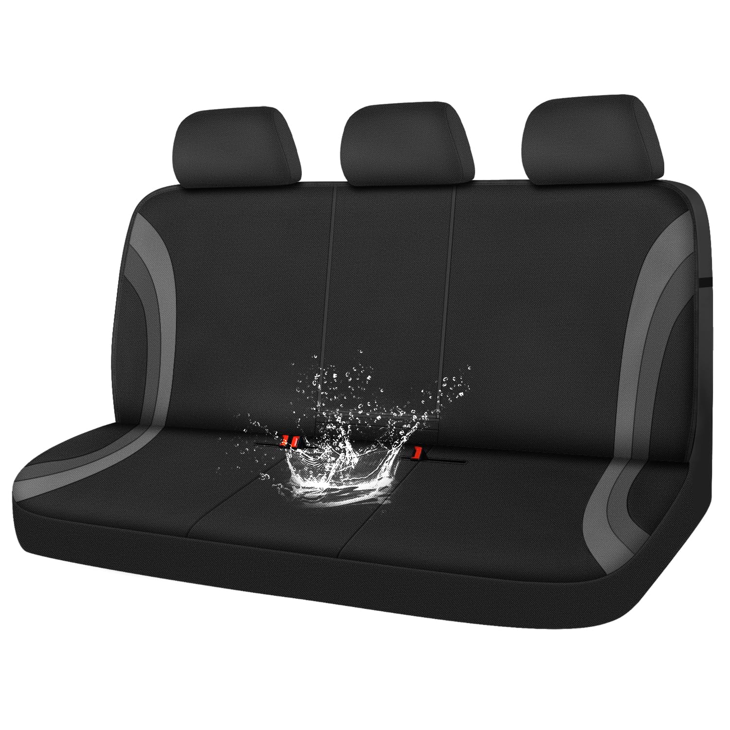 Car Pass Eva Waterproof Back Seat Cover,Gray Bench Seat Cover, Rear Seat Cover Universal Fit For Cars Sedans Suvs Vans Truck 95%