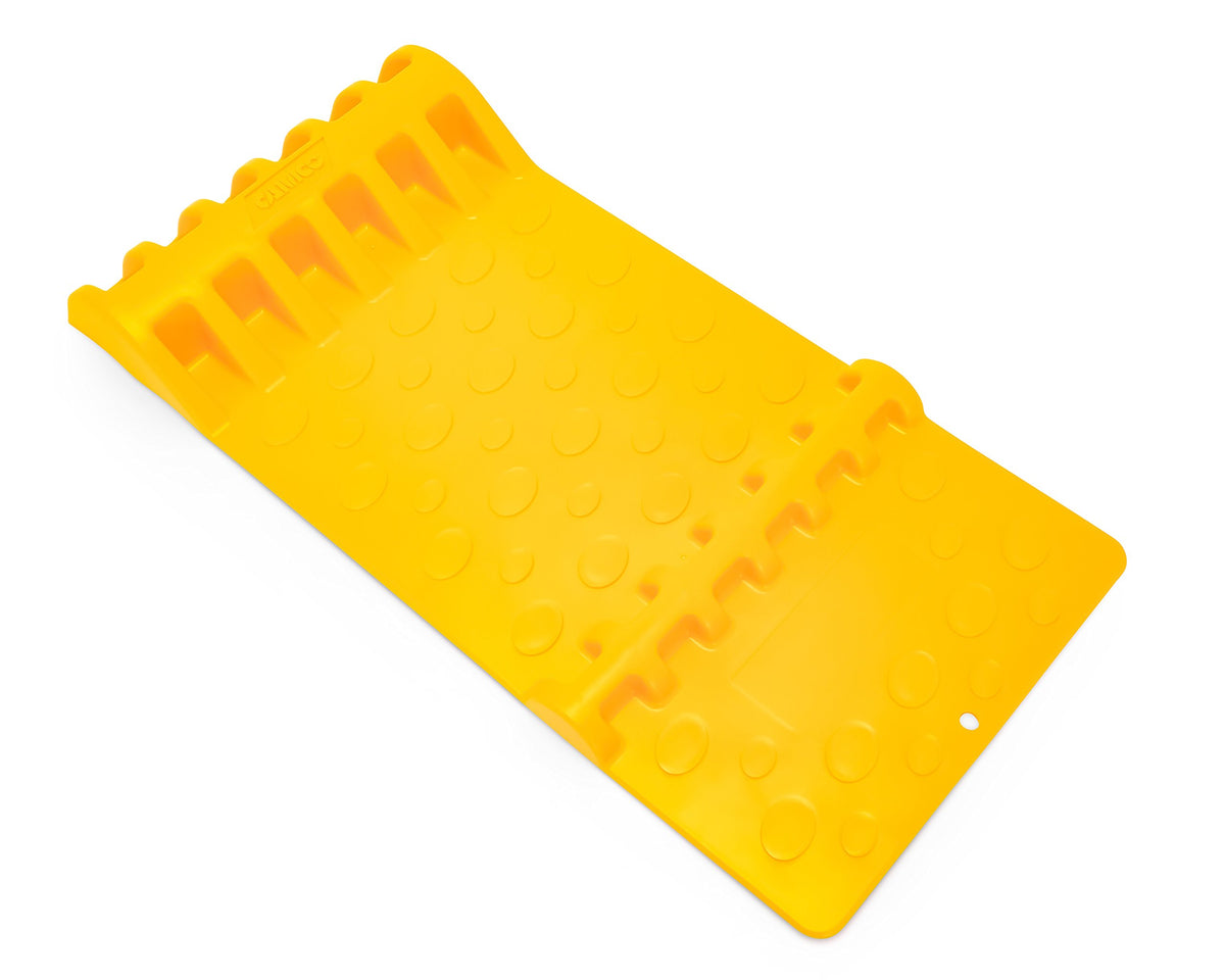 Camco Accupark Parking Mat  Features 2 Raised Bumps For Parking Accuracy  Easy Installation With Heavy Duty Adhesive Tape  Yello