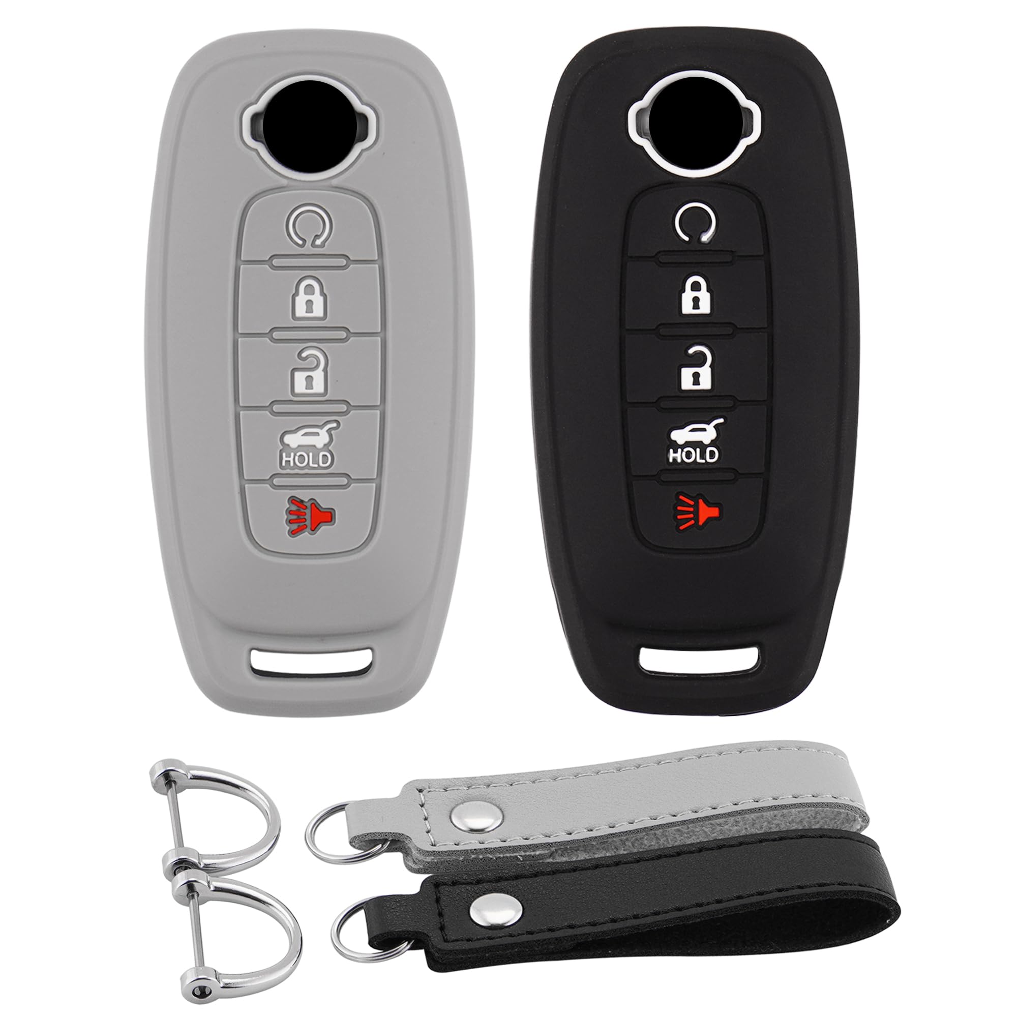 Koaudb Car Key Fob Cover Compatible With 2024 2023 Accessories Pathfinder Rogue Silicone Rubber Key Case Shell Protector With Ke