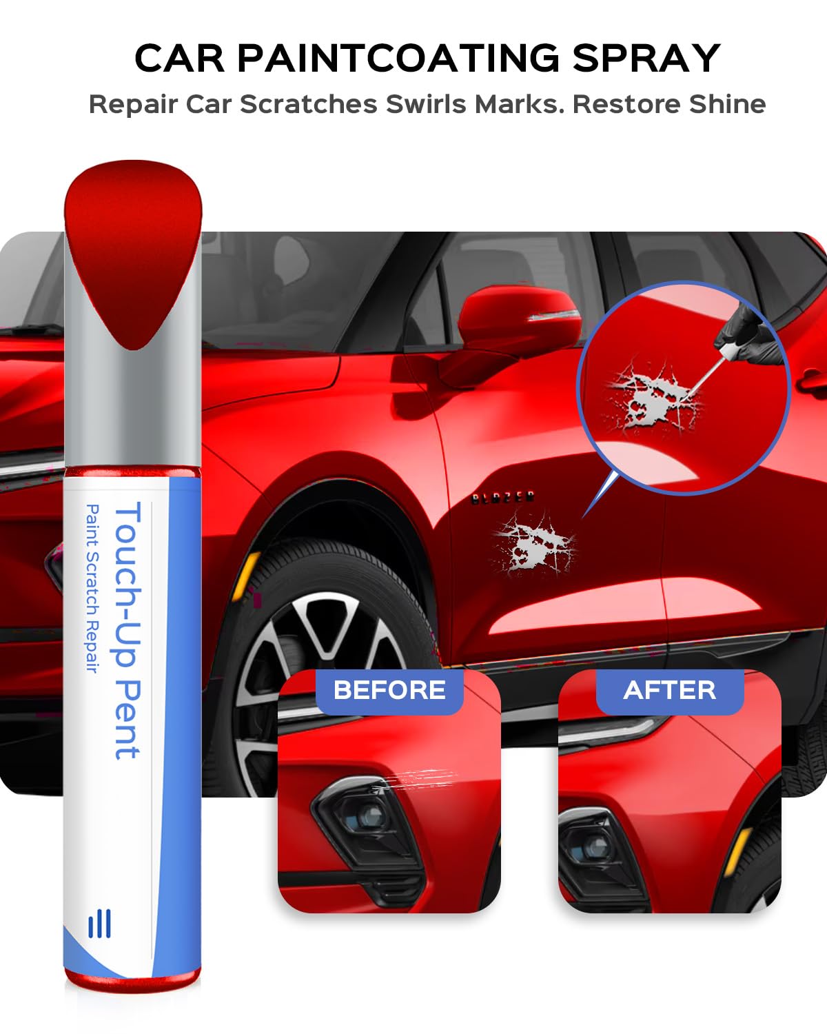 Parts4Ev G7C/Wa130X Red Hot Touch Up Paint Compatible With Chevrolet Exact Match Chips And Nicks Touch Up