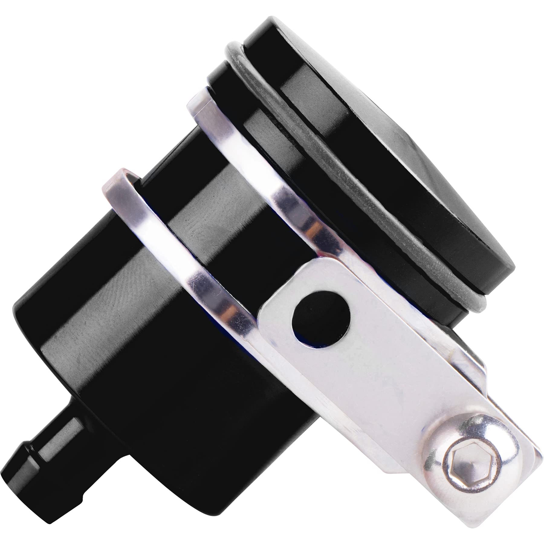 Mrelc Universal Motorcycle Aluminum Brake Fluid Reservoir Oil Cup Fit For Yamaha Kawasaki Honda Suzuki Bmw And More (Black)