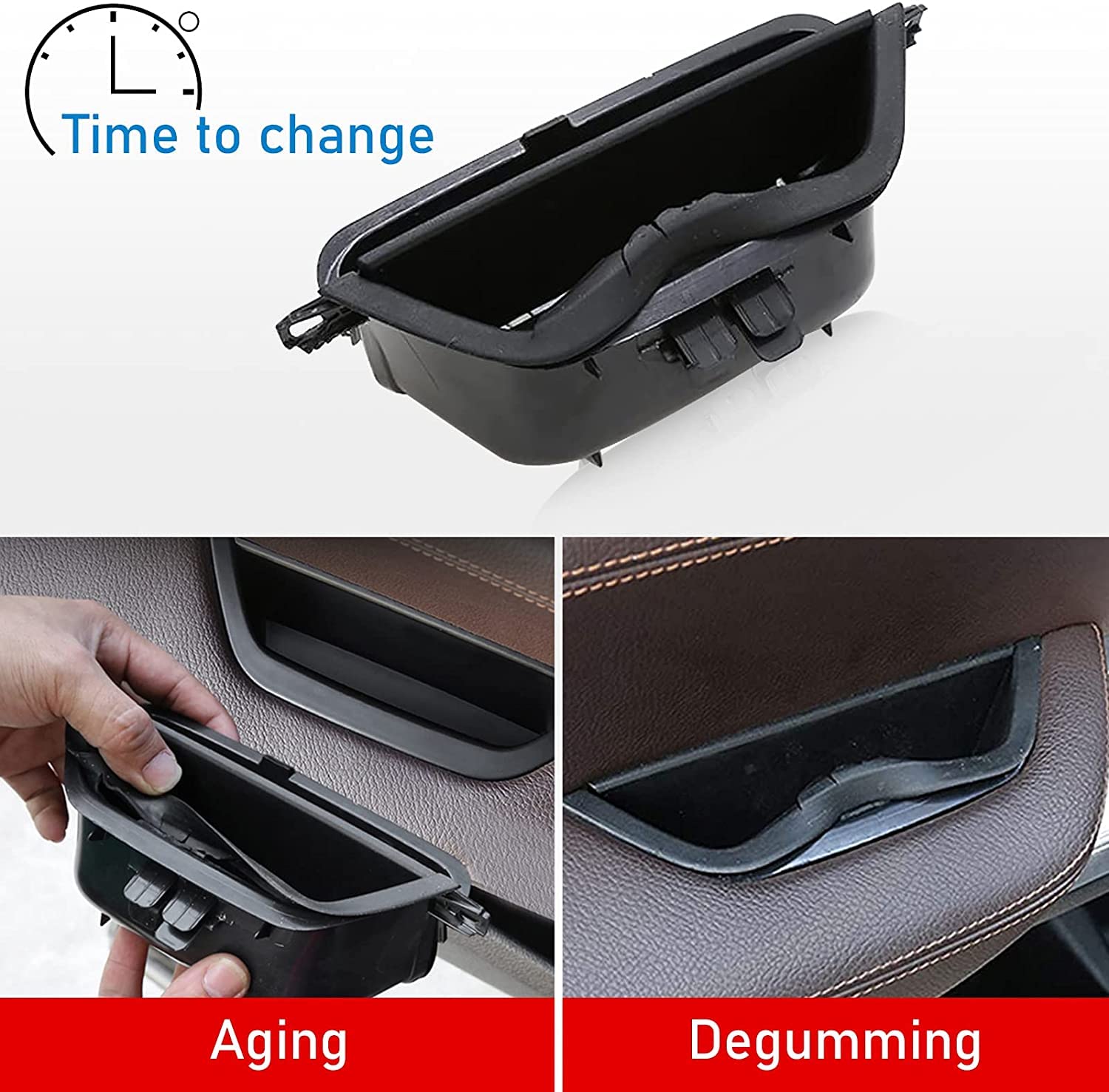 Jaronx Compatible With Bmw X3/X4 Door Handle, Carbon Fiber Pattern Driver Side Door Handle Cover Armrest Handle Cover Door Handle Compartment Compatible With Bmw X3 F25 2010-2016, X4 F26 2014-2017