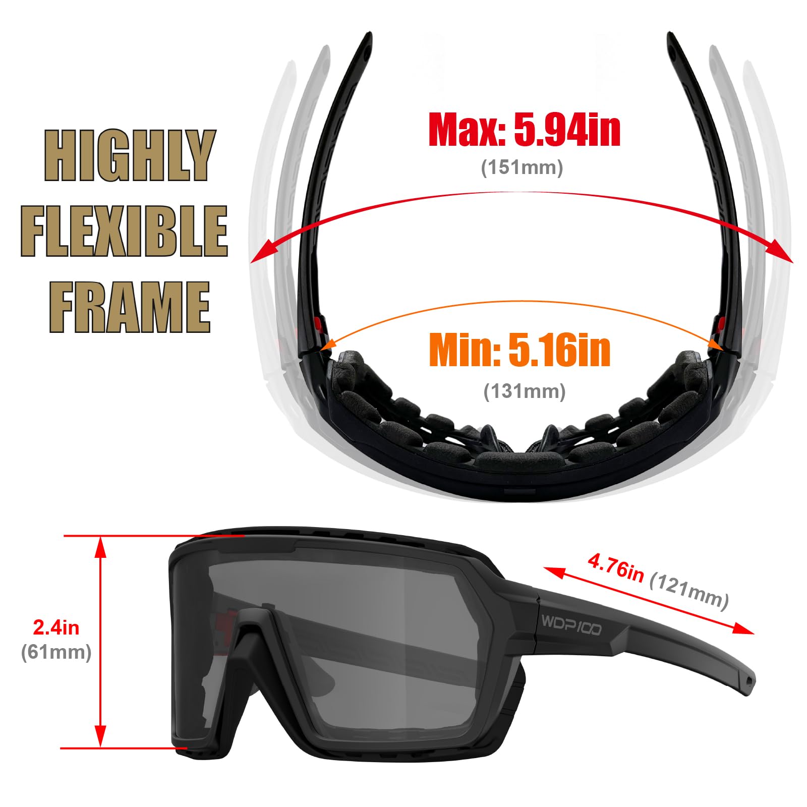Wdp100 Q38 Powersports Motorcycle Anti Fog Riding Ski Sports Sunglasses Goggles