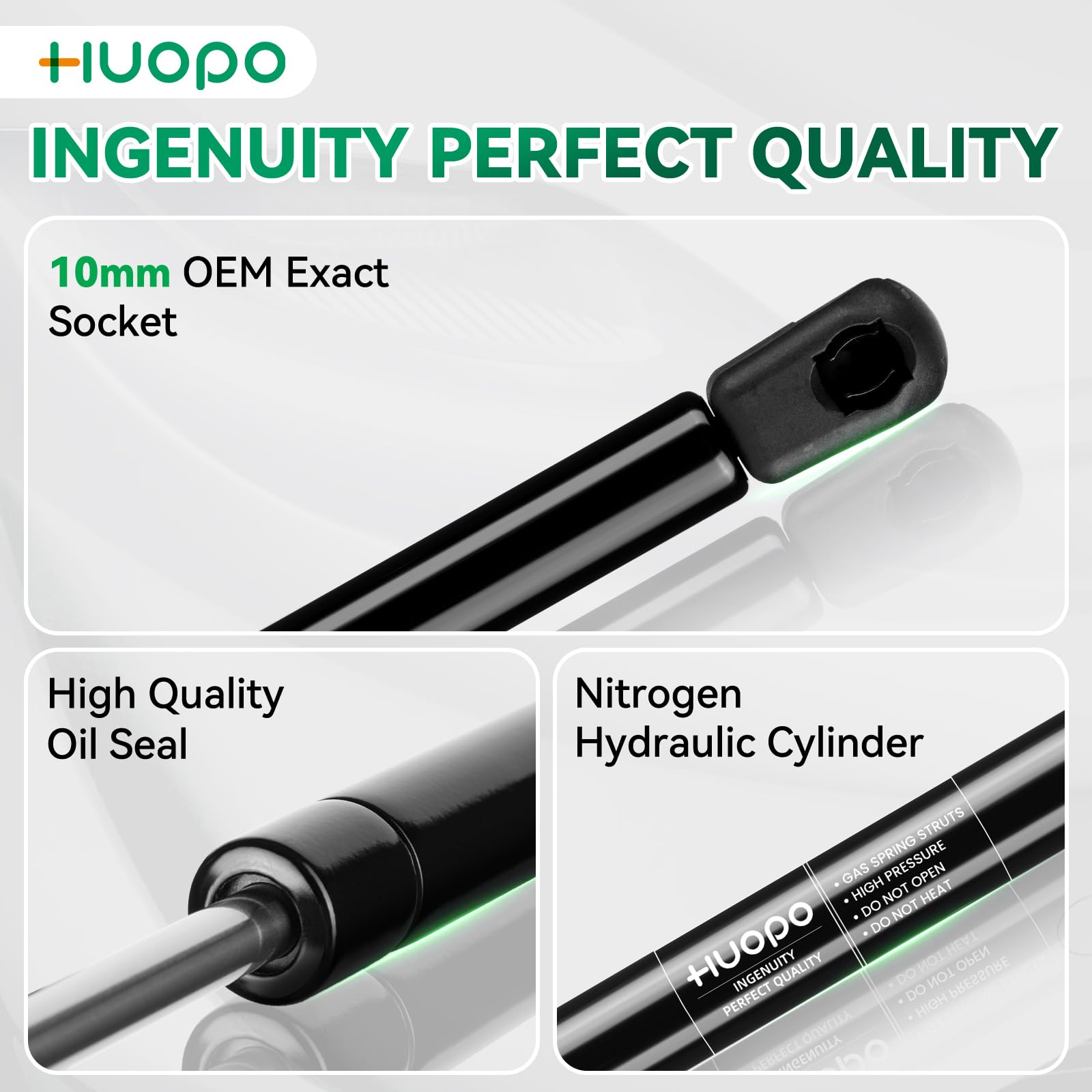 HUOPO SG459002 12 Inch 30lb/133N Gas Struts Shocks Spring Lift Support for Leer Camper Shell Topper Rear Windows Door Truck Cap