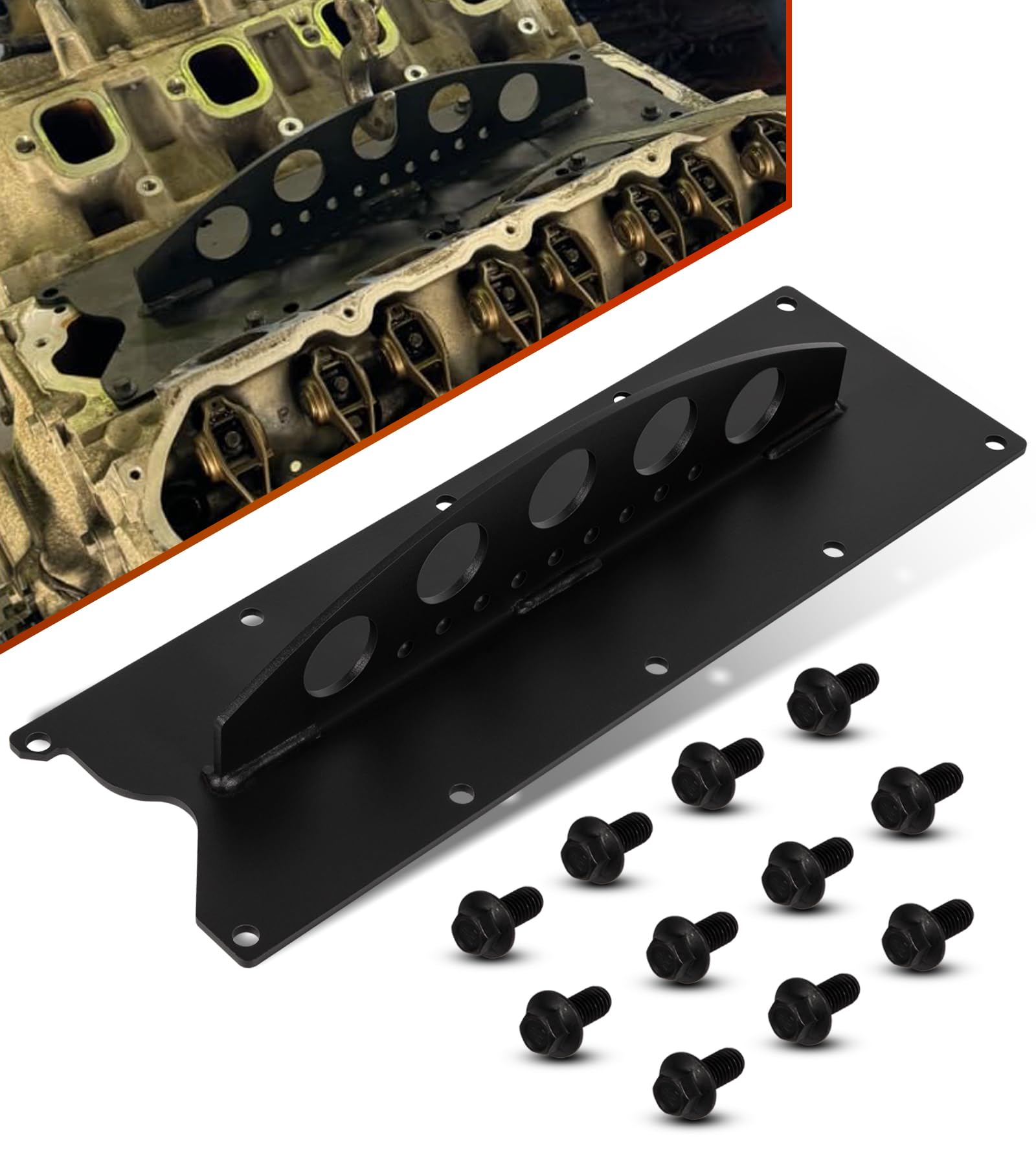 Bonbo for LS Engine Lift Plate - Heavy Duty Engine Hoist Picker Crane Lift Plate Compatible with Chevy LS Series LSX LS LS1 LS2 