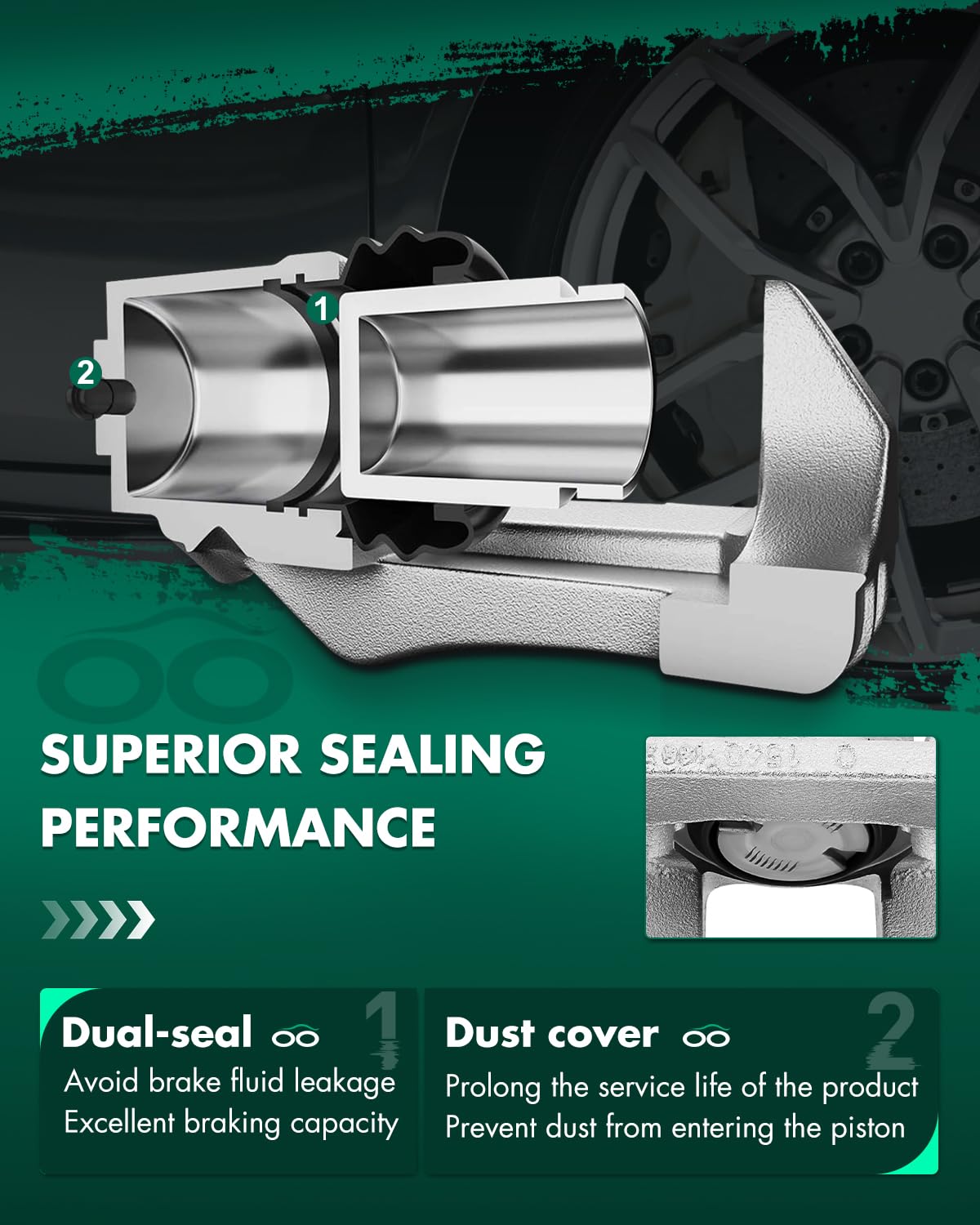 Scitoo 18B5299 Rear Left Disc Brake Caliper Assembly W/Bracket For Ford For Edge 2011-2014,For Lincoln For Mkx 2011-2015