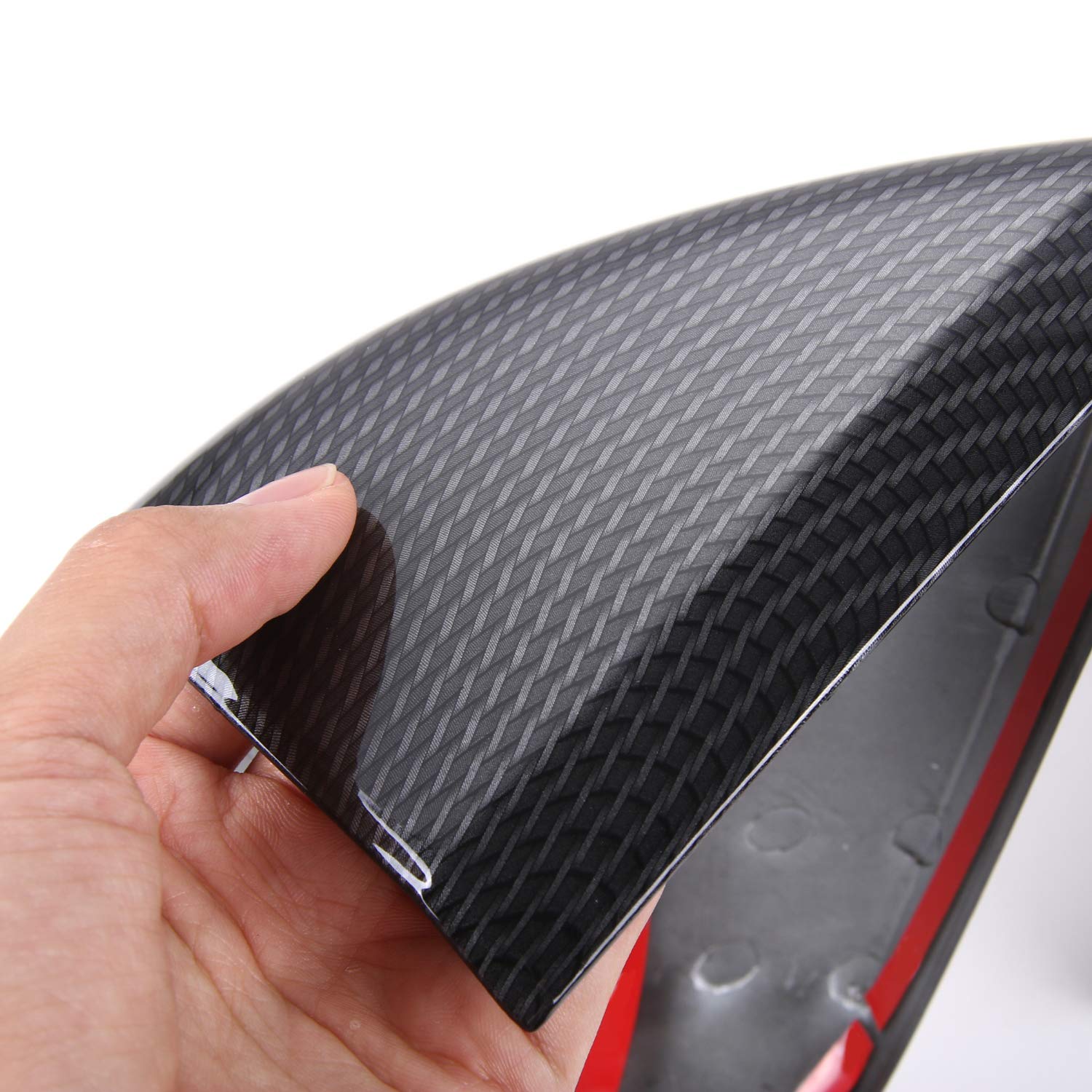 RT-TCZ Rearview Mirror Cover Trim Kit Decoration Compatible with Ford Mustang 2015 2016 2017 2018 2019 2020 2021 2022 2023 2024(Carbon Fiber Grain)