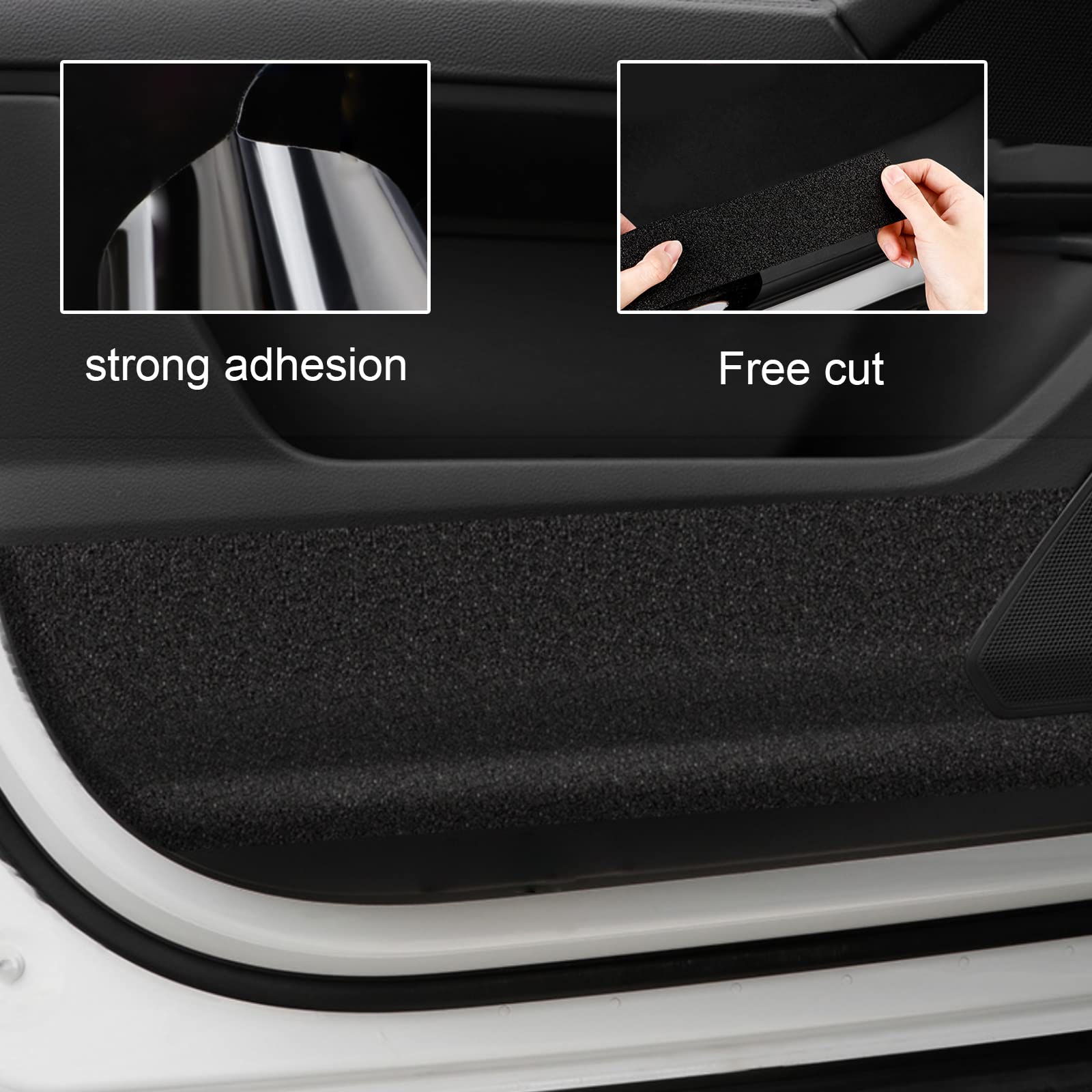 Ajxn Anti-Slip Car Door Entry Guard, 16.4Ft Diy Adhesive Car Door Sill Protector, Car Paints Protector Sticker Cover Also Preven