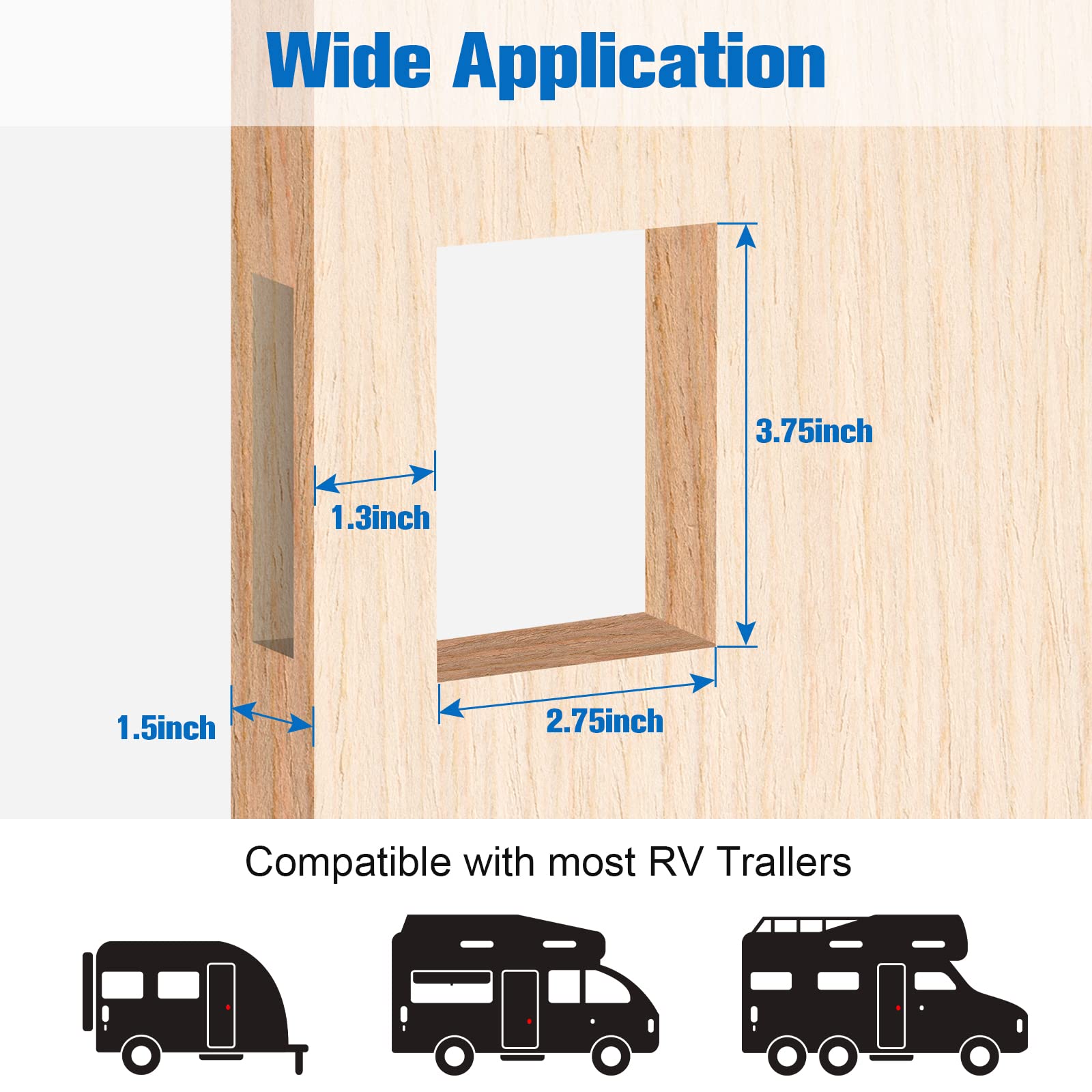 BEBOBLY RV Door Lock Replacement, Upgraded RV Entry Door Lock with Paddle Deadbolt & 4 Keys, 100% Zinc Alloy Metal Camper Door L