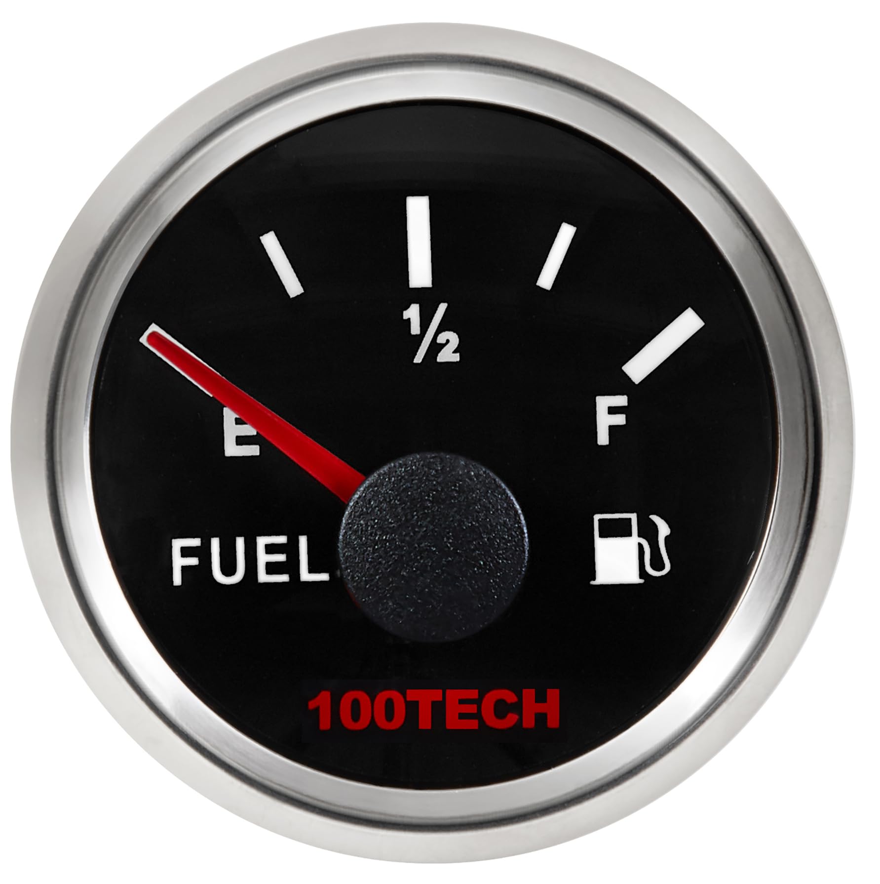 100Tech Boat Fuel Gauge 73-10 Ohms Marine Fuel Gauge Waterproof 52Mm 2-1/16'' Diesel Aftermarket Gauge Automotive Replacement Ga