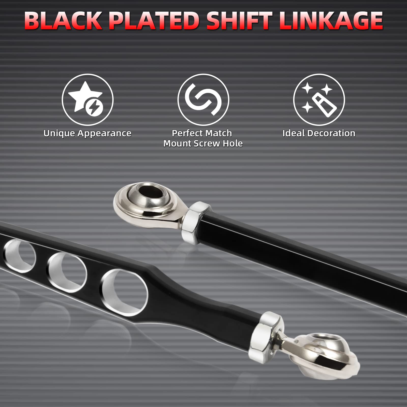 Amazicha Black Gear Shift Linkage Compatible For Harley Softail Touring Electra Street Glide Road Glide Road King Tri Glide 1986-2024