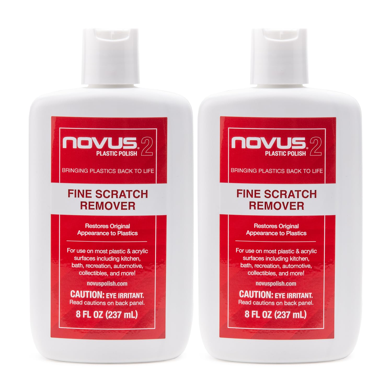 Novus 7030 | Fine Scratch Remover #2 | 2 Pack, 8 Ounce Bottles